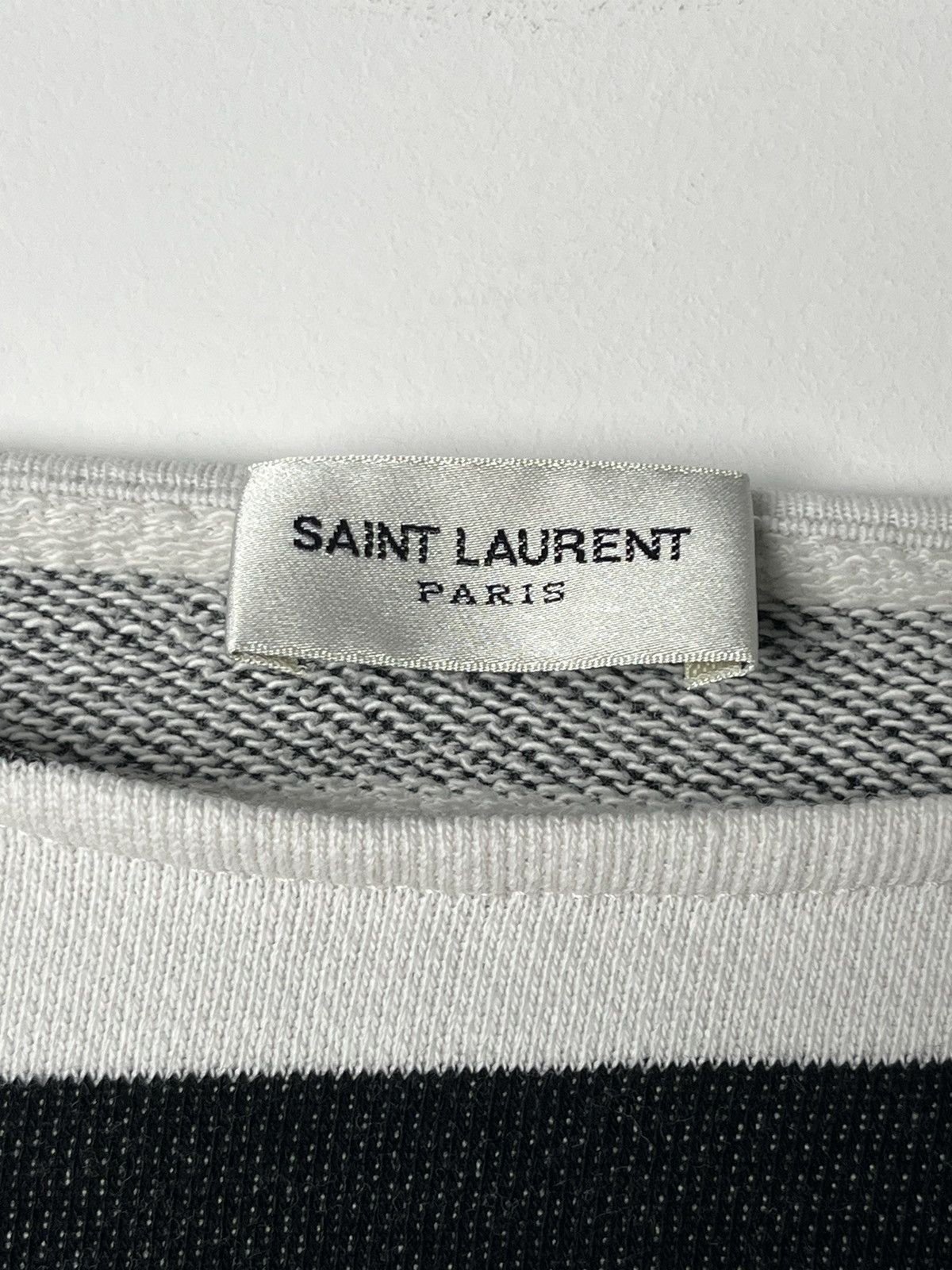 Saint Laurent Paris Saint Laurent Paris Striped Cotton Long Sleeve Sweatshirt Size S / US 4 / IT 40 - 3 Thumbnail