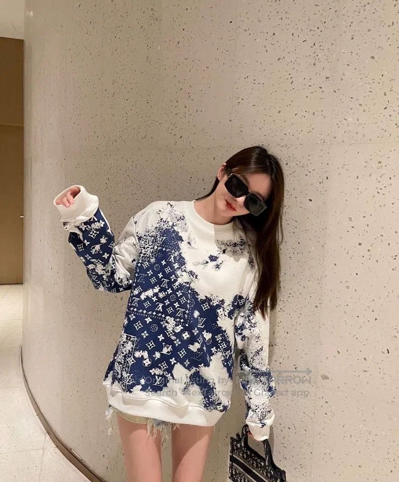 Louis Vuitton Louis Vuitton Tie-dyed Logo cashew Jersey sweater Size US L / EU 52-54 / 3 - 8 Thumbnail