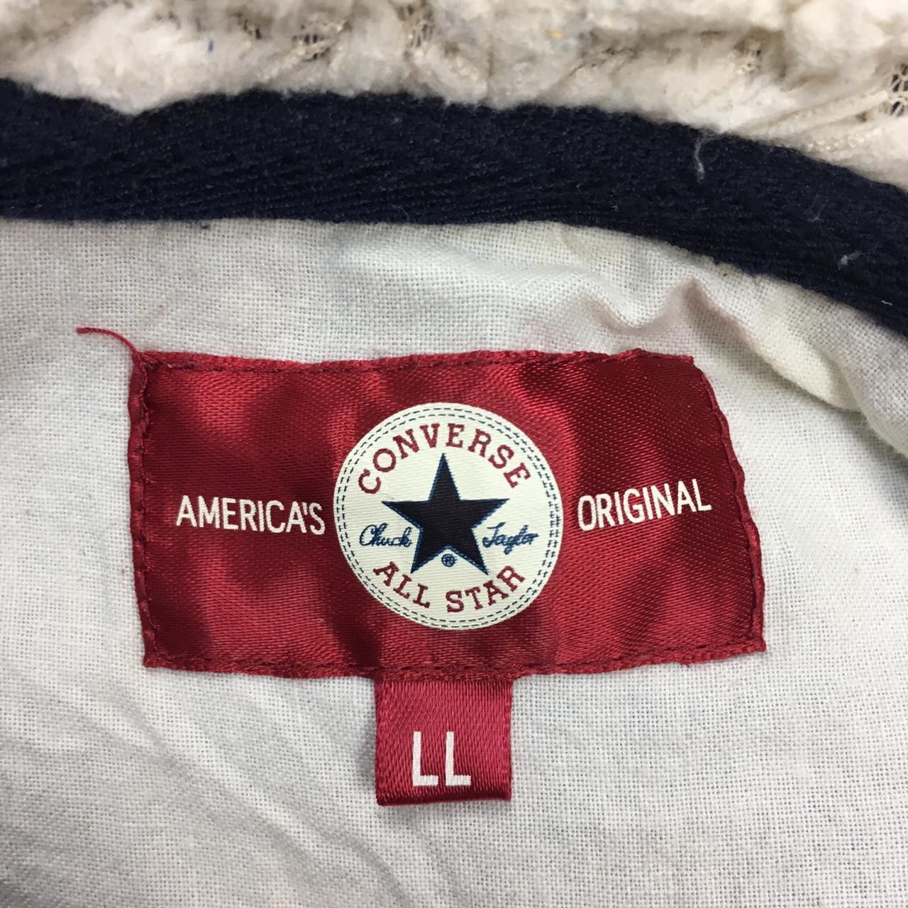 Converse Vtg CONVERSE ALL STAR Zip Up Hoodie Sweater Spell Out Size US L / EU 52-54 / 3 - 4 Thumbnail