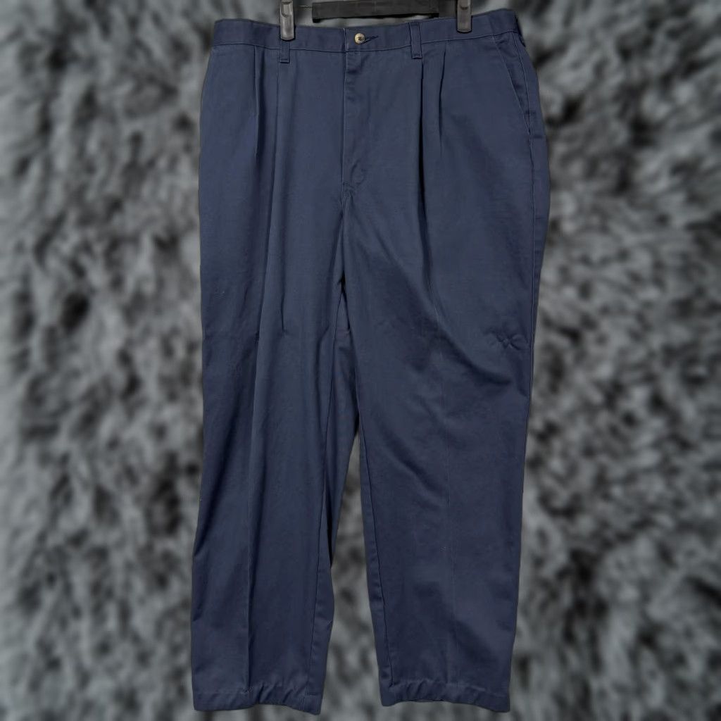 Wrangler Vtg 90s Timber Creek Wrangler Pants Mens Size 36x29 Blue Chino Pleated Old Money Size US 36 / EU 52 - 1 Thumbnail
