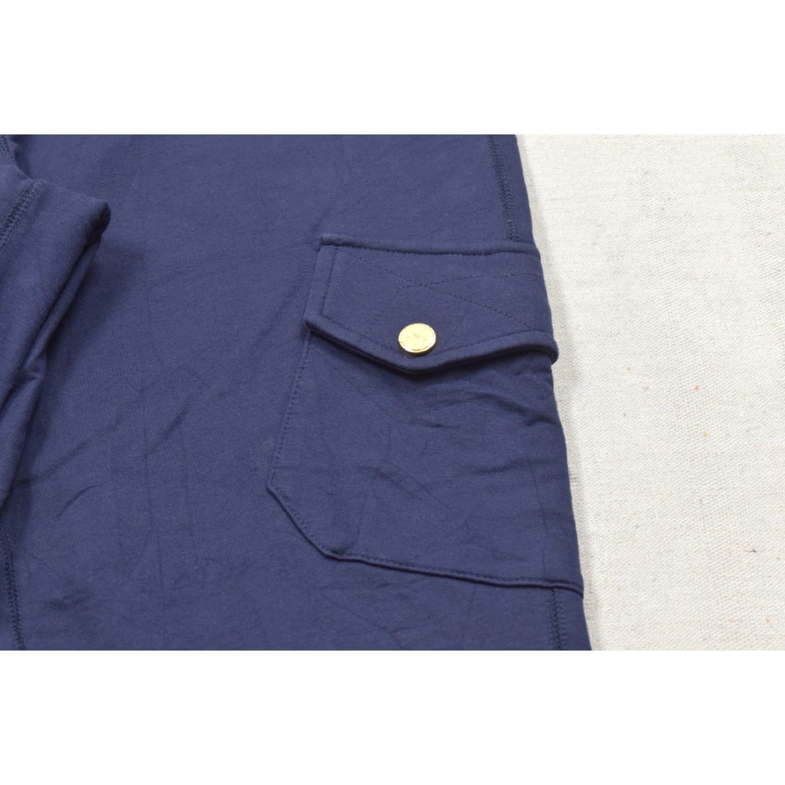 Ralph Lauren Lauren Ralph Lauren Active Women's S Navy Blue Cargo Jogger Sweatpants Drawstring Logo Cotton Blend Tapered Leg Casual Pants Women Size 28" / US 6 / IT 42 - 6 Thumbnail