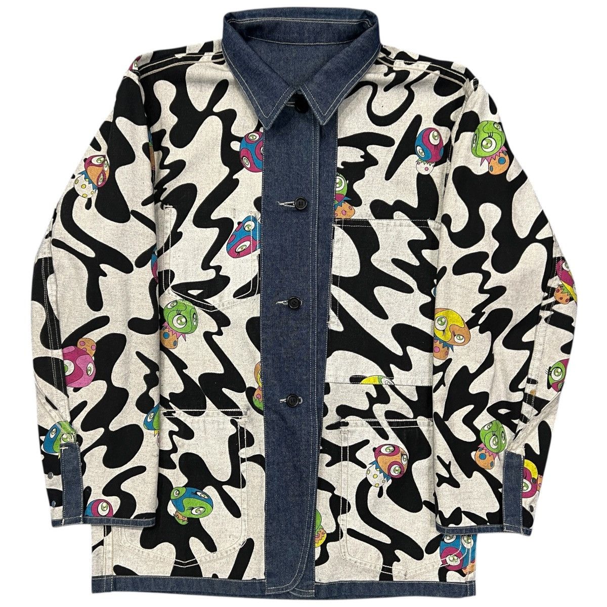 Issey Miyake ISSEY MIYAKE 2000SS TAKASHI MURAKAMI Reversible Denim Jactet Size US M / EU 48-50 / 2 - 4 Thumbnail