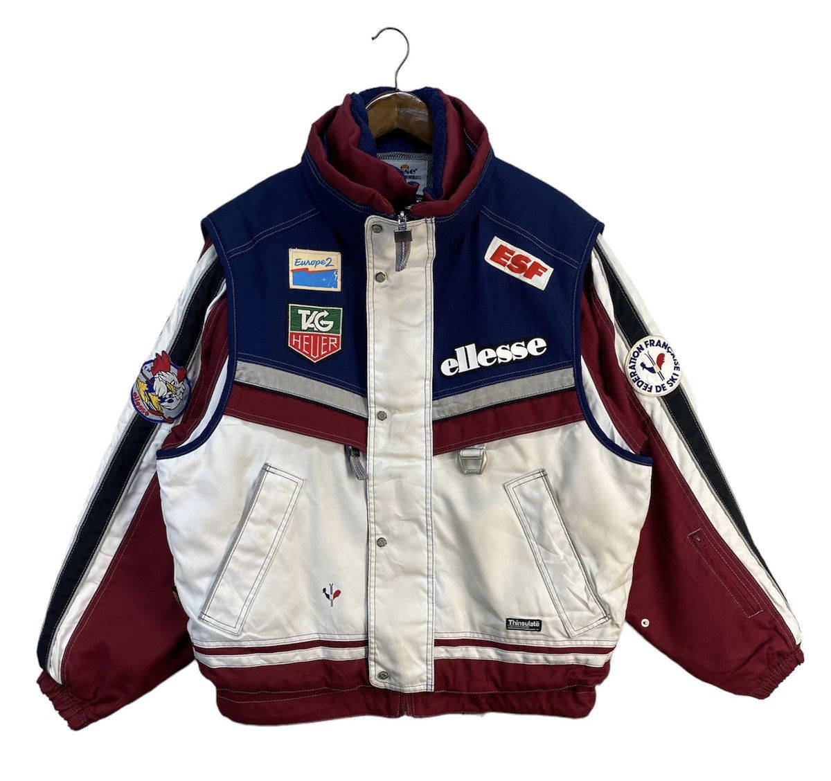 image of Limitedvintage Ellesse France Ski Federation Jacket, Men's (Size Large)
