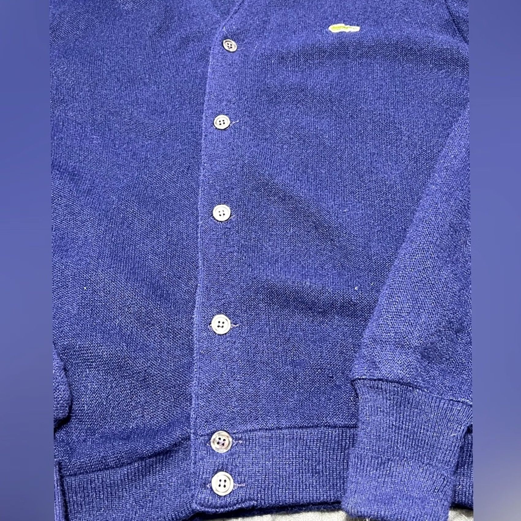 Lacoste VINTAGE Lacoste Sweater Mens L Blue Izod Cardigan Orlon Acrylic Men Gator Golf 60s Size US L / EU 52-54 / 3 - 3 Thumbnail