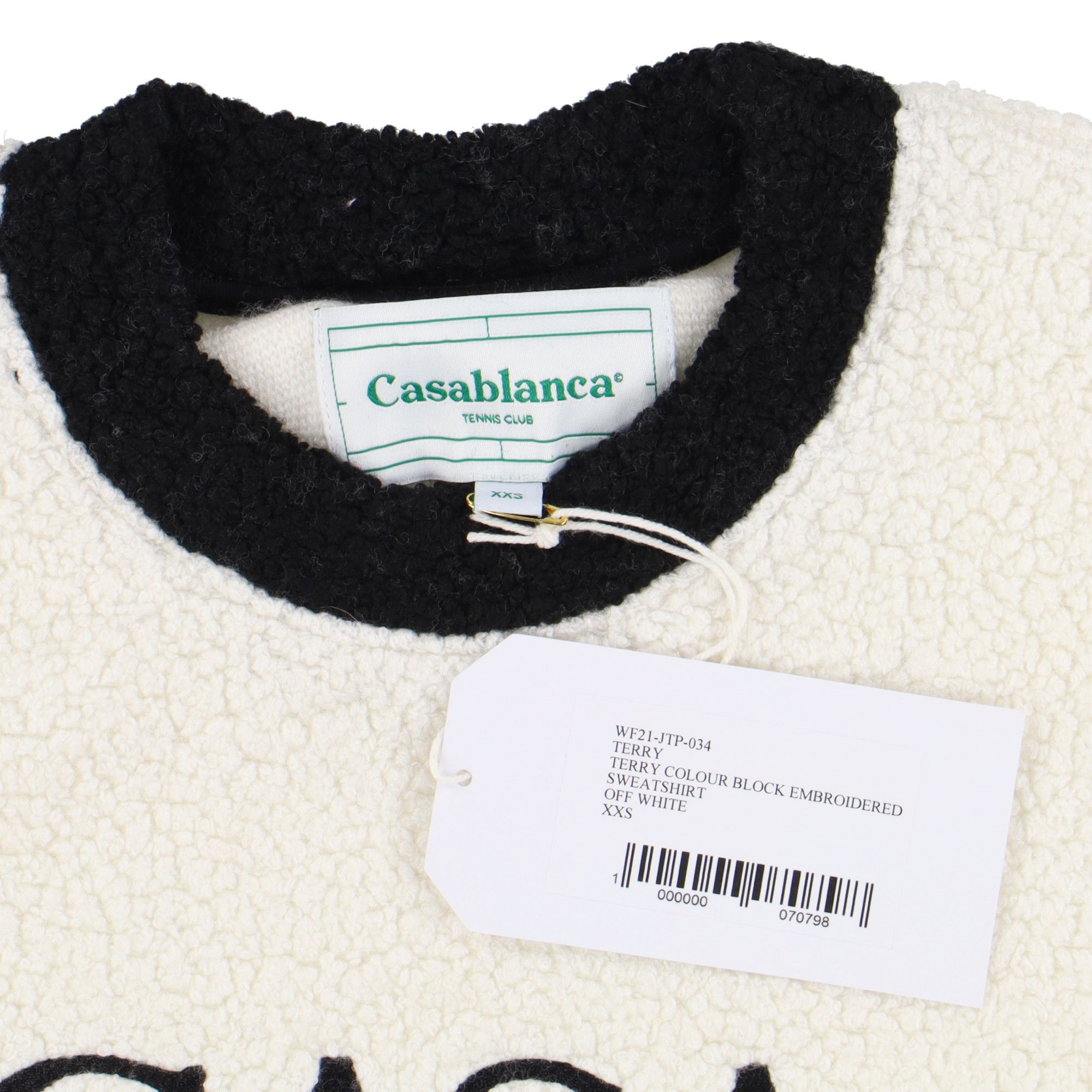 Casablanca White Two-Tone Fleece Logo Sweatshirt Size XXS / US 00 / IT 34 - 6 Thumbnail