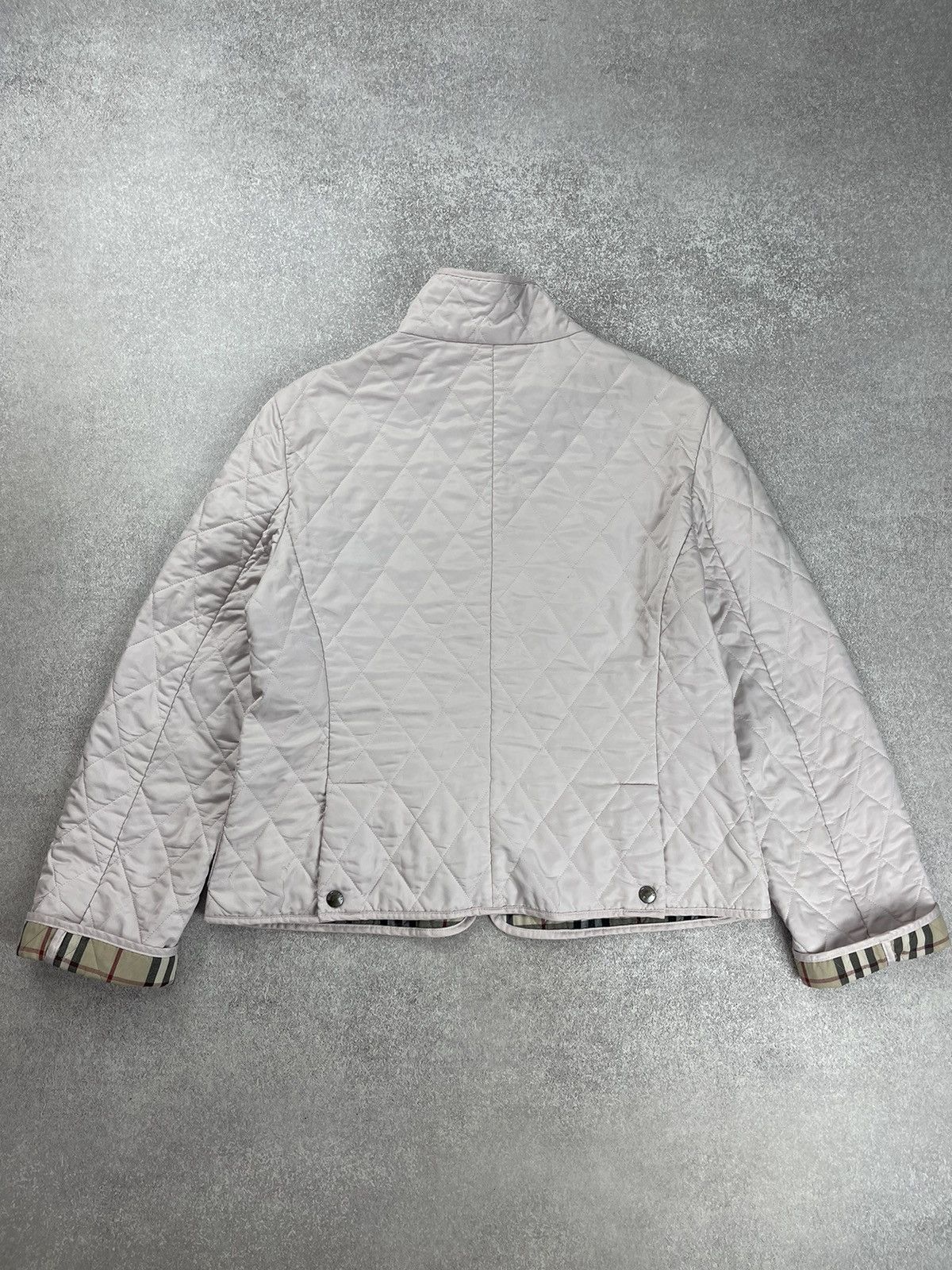 Burberry Vintage Burberry Quilted Zip Jacket Women’s Light Pink Size L / US 10 / IT 46 - 16 Thumbnail