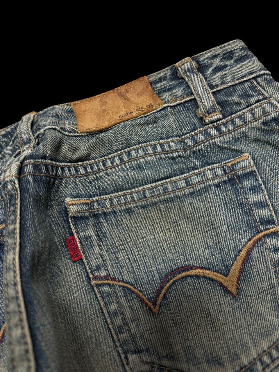 Edwin INSANE Vintage 80s Edwin Rusty Mudwash Distressed Jeans Size US 27 - 17 Thumbnail