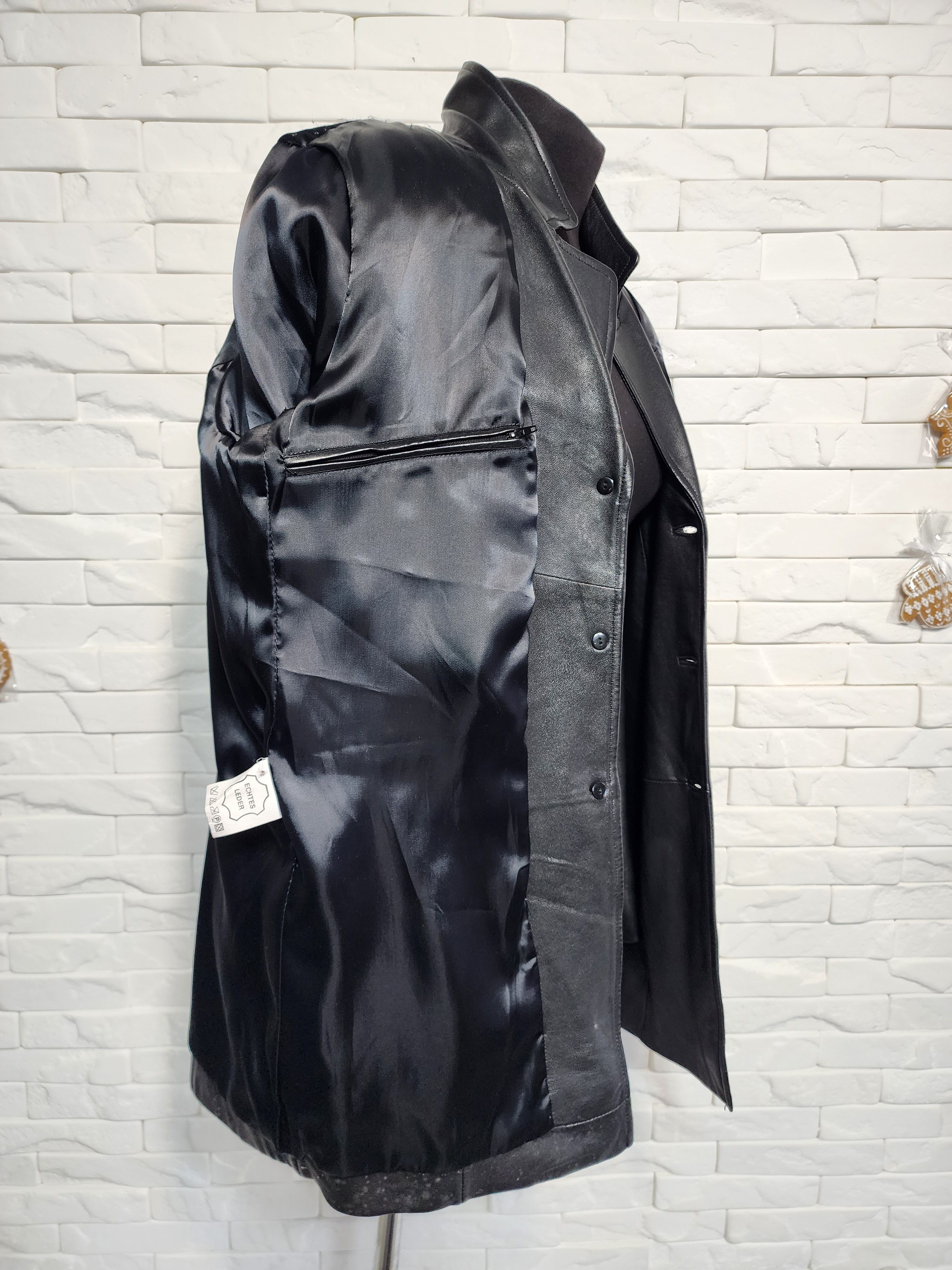 Other Black Genuine Leather Jacket: Size XL. Size XL / US 12-14 / IT 48-50 - 9 Thumbnail