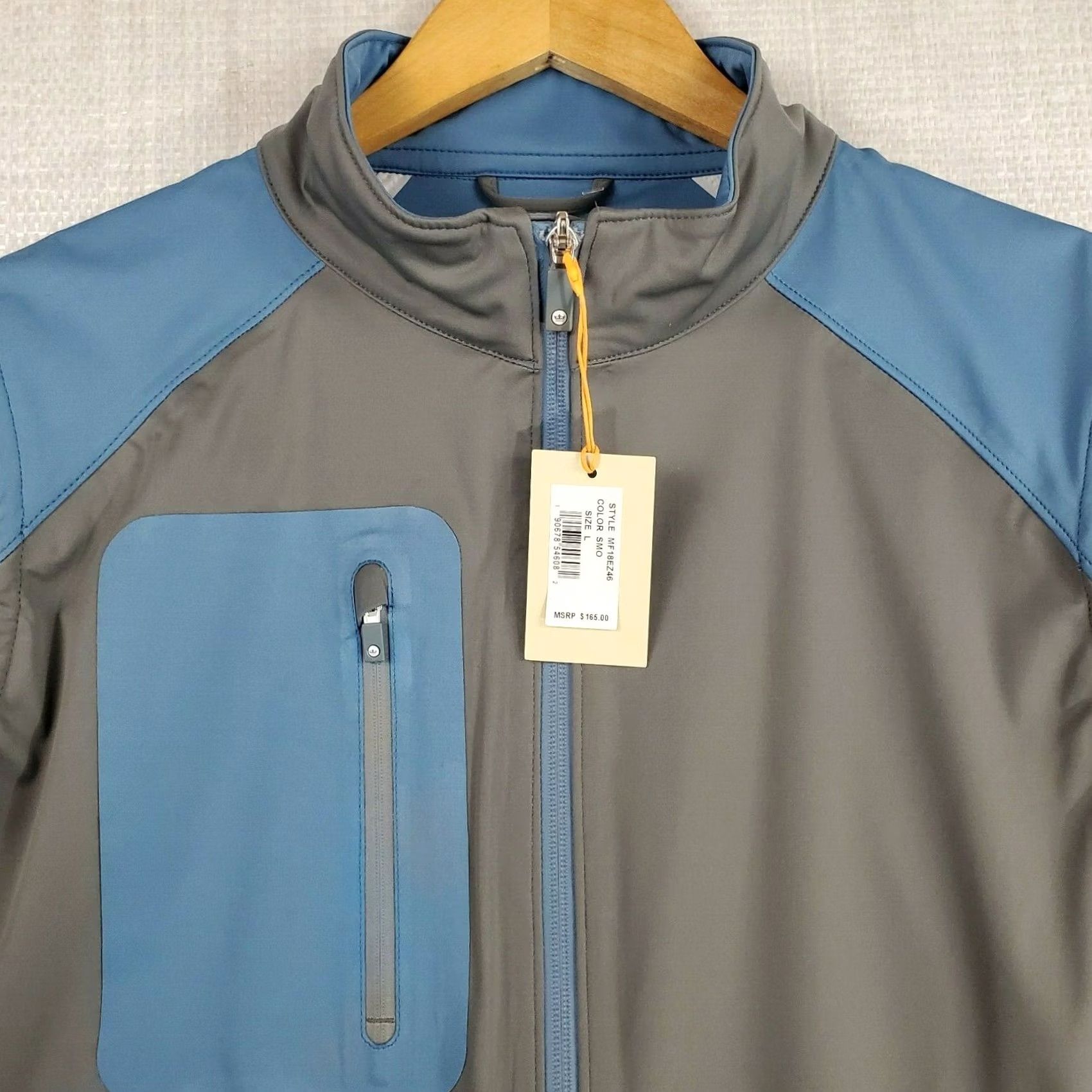 Peter Millar PETER MILLAR Full Zip Vest Mens Size Large Gray/Blue Windproof Golf NWT 65 Size US L / EU 52-54 / 3 - 3 Thumbnail