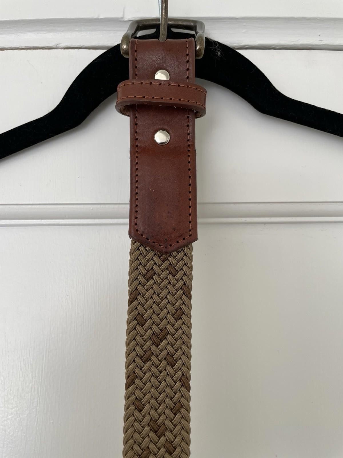 Other Hyde Belt Co Ranchero Belt 29-32 Brown Beige Stretch Size ONE SIZE - 1 Thumbnail