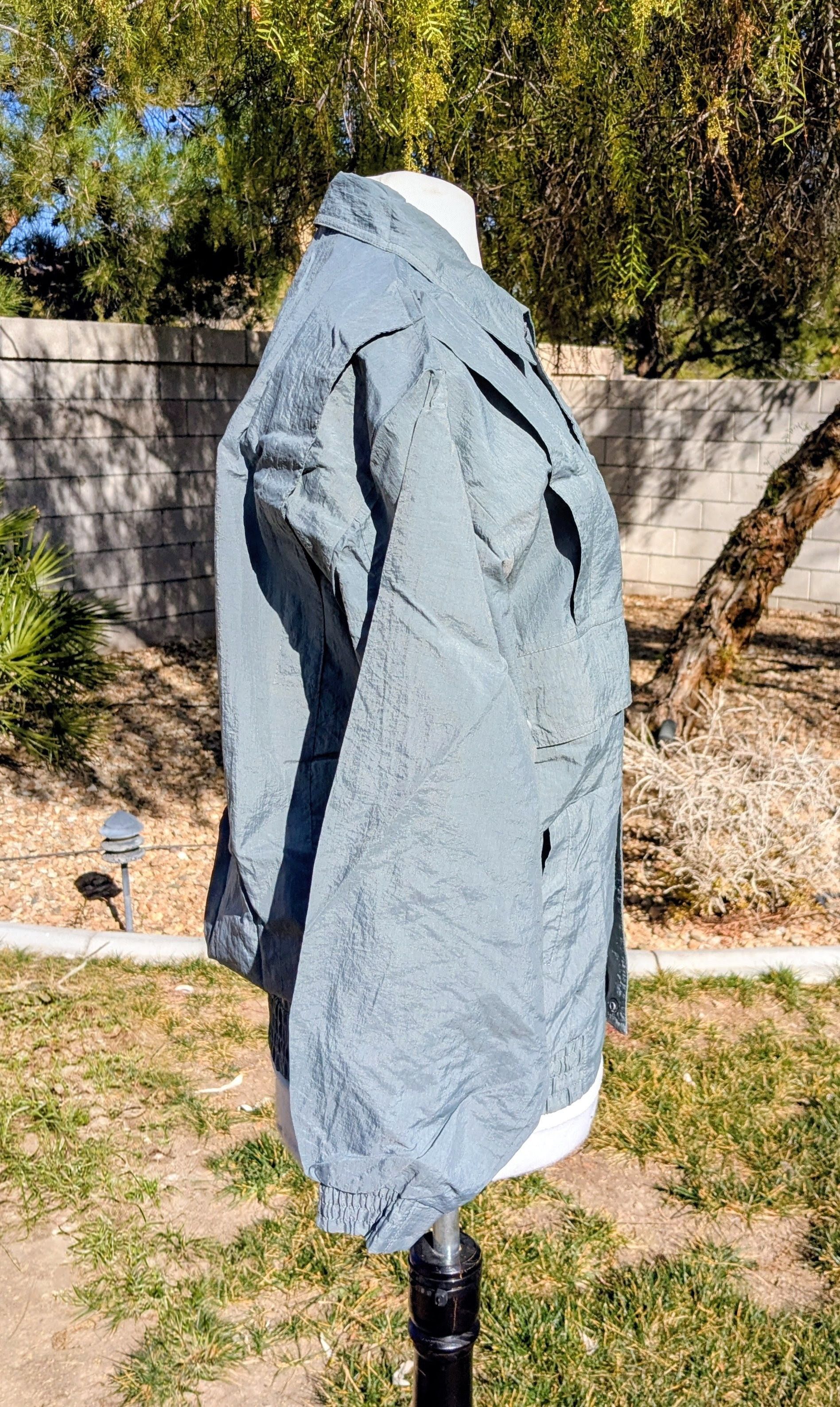Vintage Women's Petite Windbreaker Zip-Up Bomber Jacket Light Coat Size M / US 6-8 / IT 42-44 - 2 Thumbnail