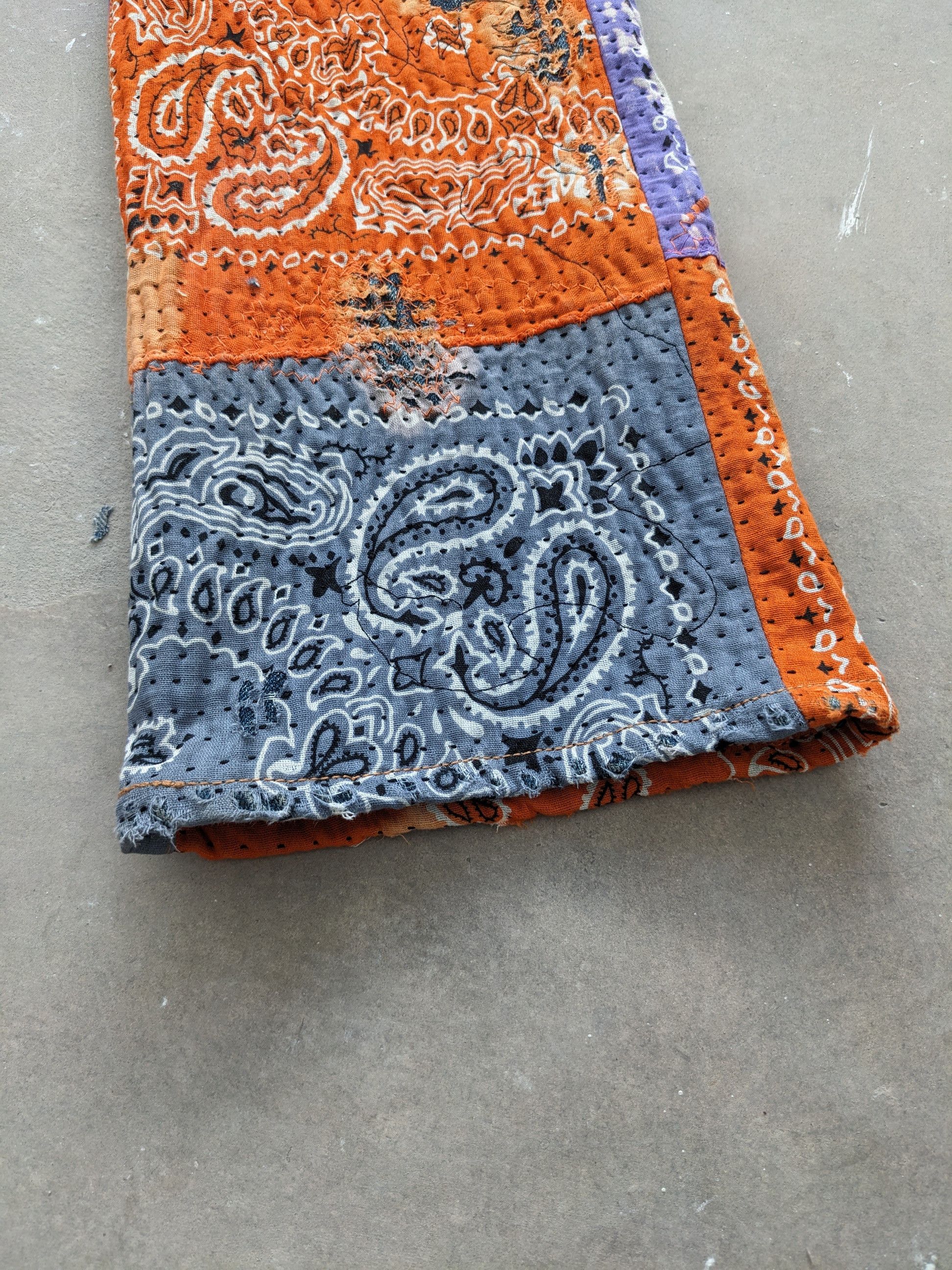 Art Comes First × Japanese Brand × Kapital 1/1 World Kapital Reconstruction Denim Bandana Over Design Size US 35 - 14 Thumbnail