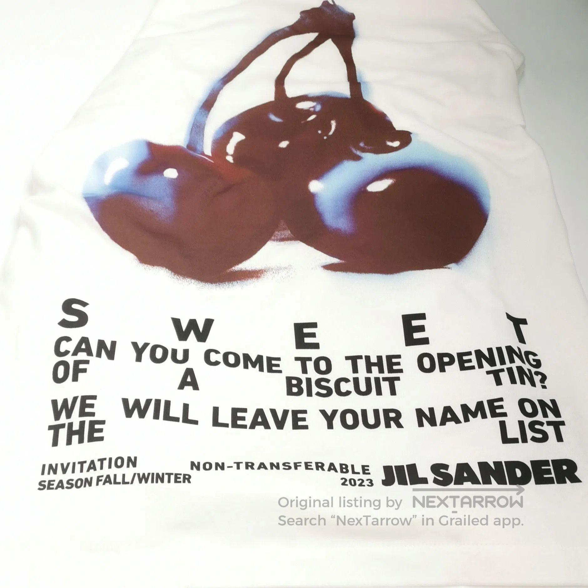 Jil Sander Jil Sander Cotton Cherry Print Long-Sleeve T-Shirt M. Size US M / EU 48-50 / 2 - 2 Thumbnail