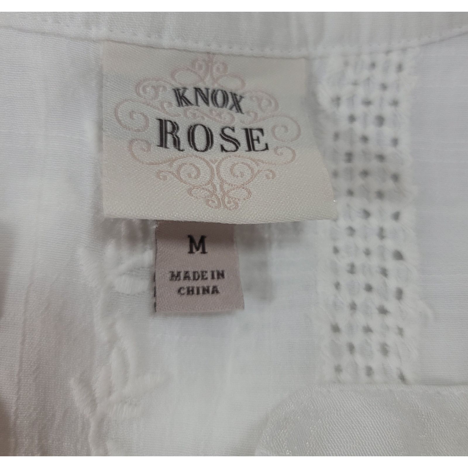 Other Knox Rose White Sleeveless Hi Low Tunic Tank Medium Boho Size M / US 6-8 / IT 42-44 - 4 Thumbnail