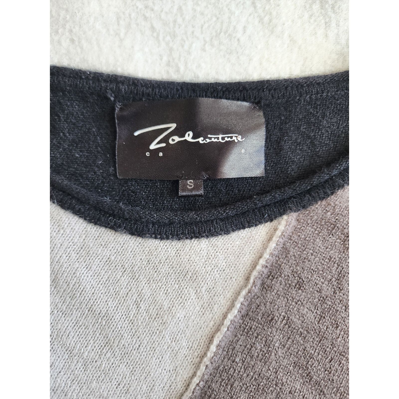 Other Zoe Couture 100% Cashmere Asymmetrical Colorblock Sweater S Size S / US 4 / IT 40 - 3 Thumbnail