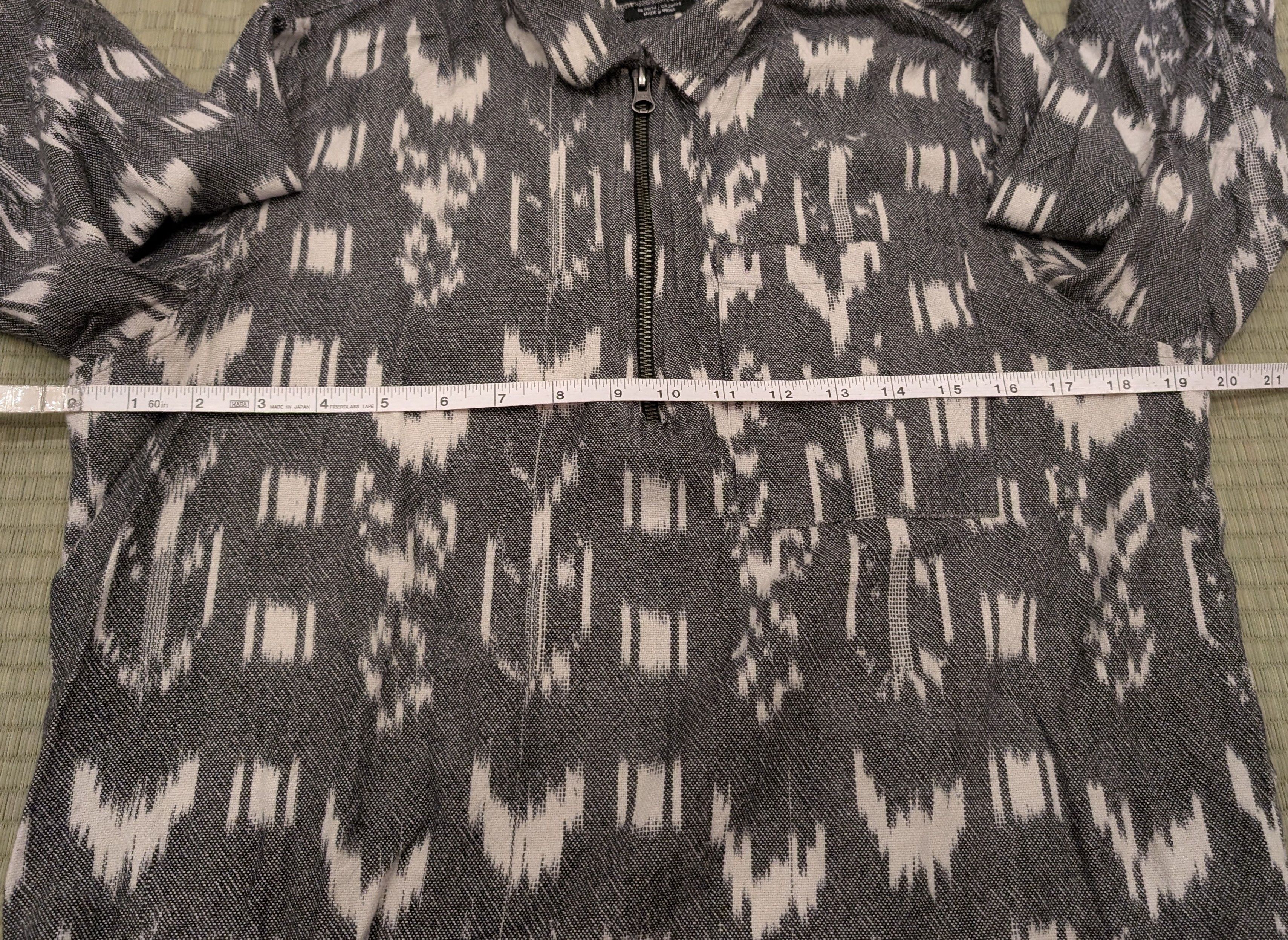 Stussy Stussy Beach Cotton Half Zip Pullover Gray Ikat Print Size US S / EU 44-46 / 1 - 5 Thumbnail