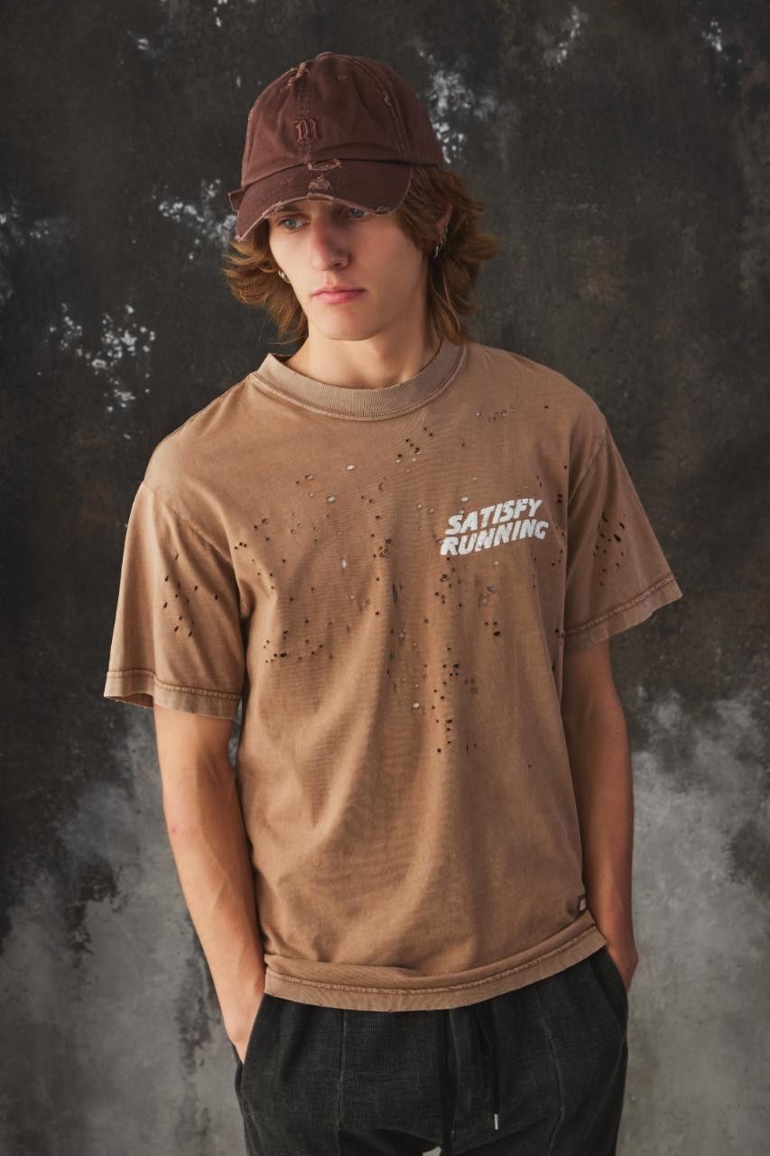 Satisfy Satisfy MothTech™ Distressed Cotton-Jersey T-Shirt Size US S / EU 44-46 / 1 - 1 Thumbnail