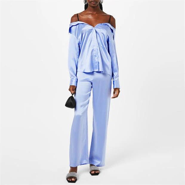 Alexander Wang o1g2r1mq0824 Cystal Embellished Trousers in Light Blue Size 29" - 4 Thumbnail