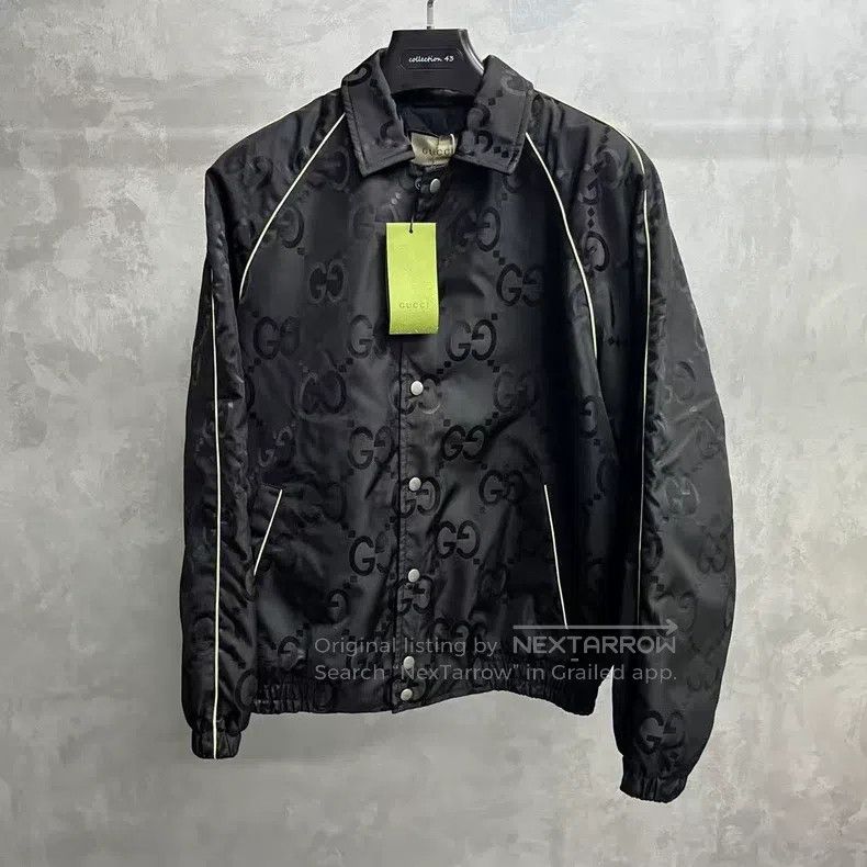 Gucci Gucci Black elastic lapel Logo embroidered printed jacket Size US S / EU 44-46 / 1 - 1 Thumbnail
