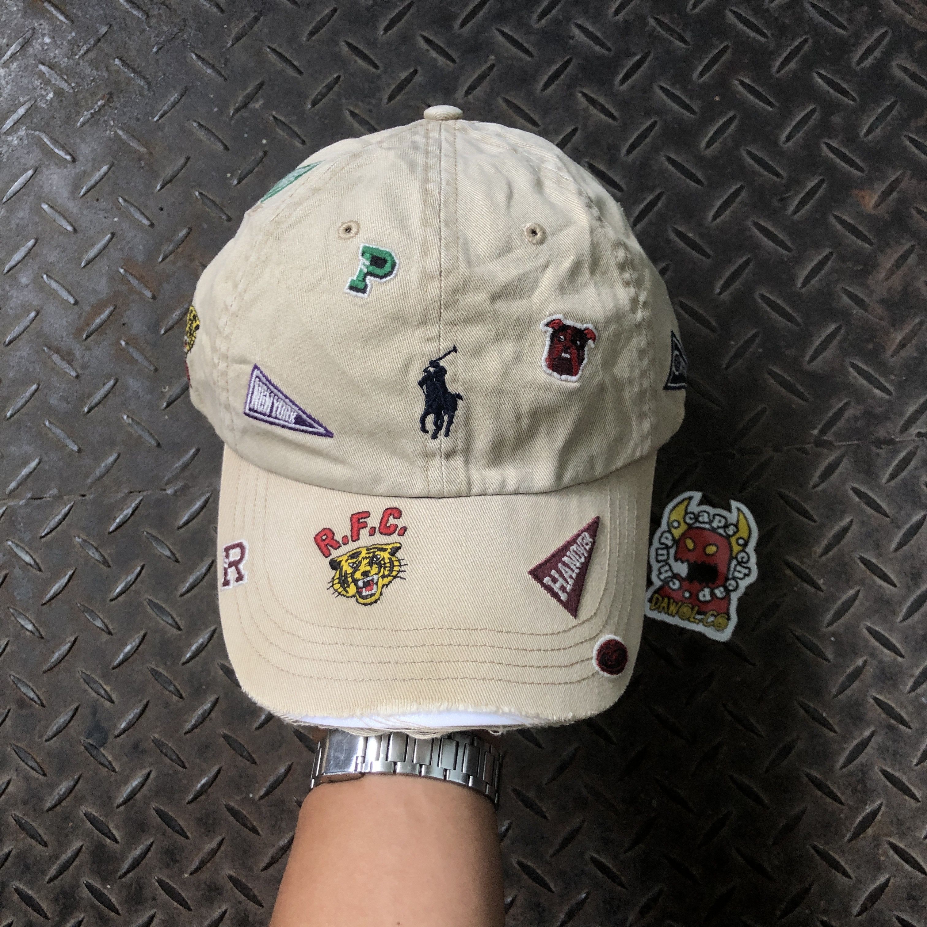 Polo Ralph Lauren 🔥RARE Vintage Polo Ralph Lauren Varsity Letterman Flag Hat Size ONE SIZE - 2 Thumbnail