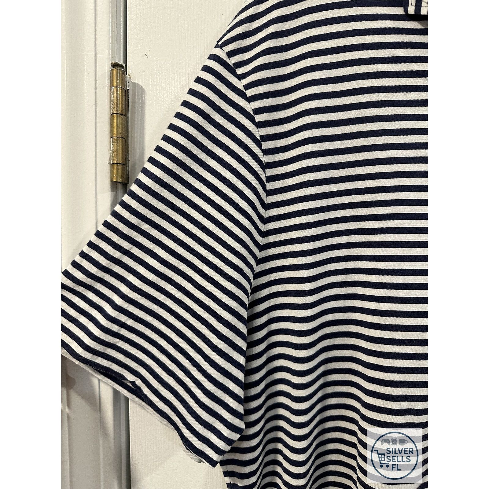 Polo Ralph Lauren Polo Ralph Lauren XL Navy White Striped Crest Pocket Shirt Size US XL / EU 56 / 4 - 9 Thumbnail