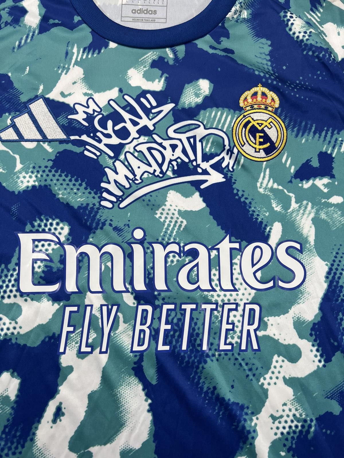 Adidas Adidas Real Madrid Soccer Jersey - Blue Camo, Size Large Size US L / EU 52-54 / 3 - 2 Thumbnail