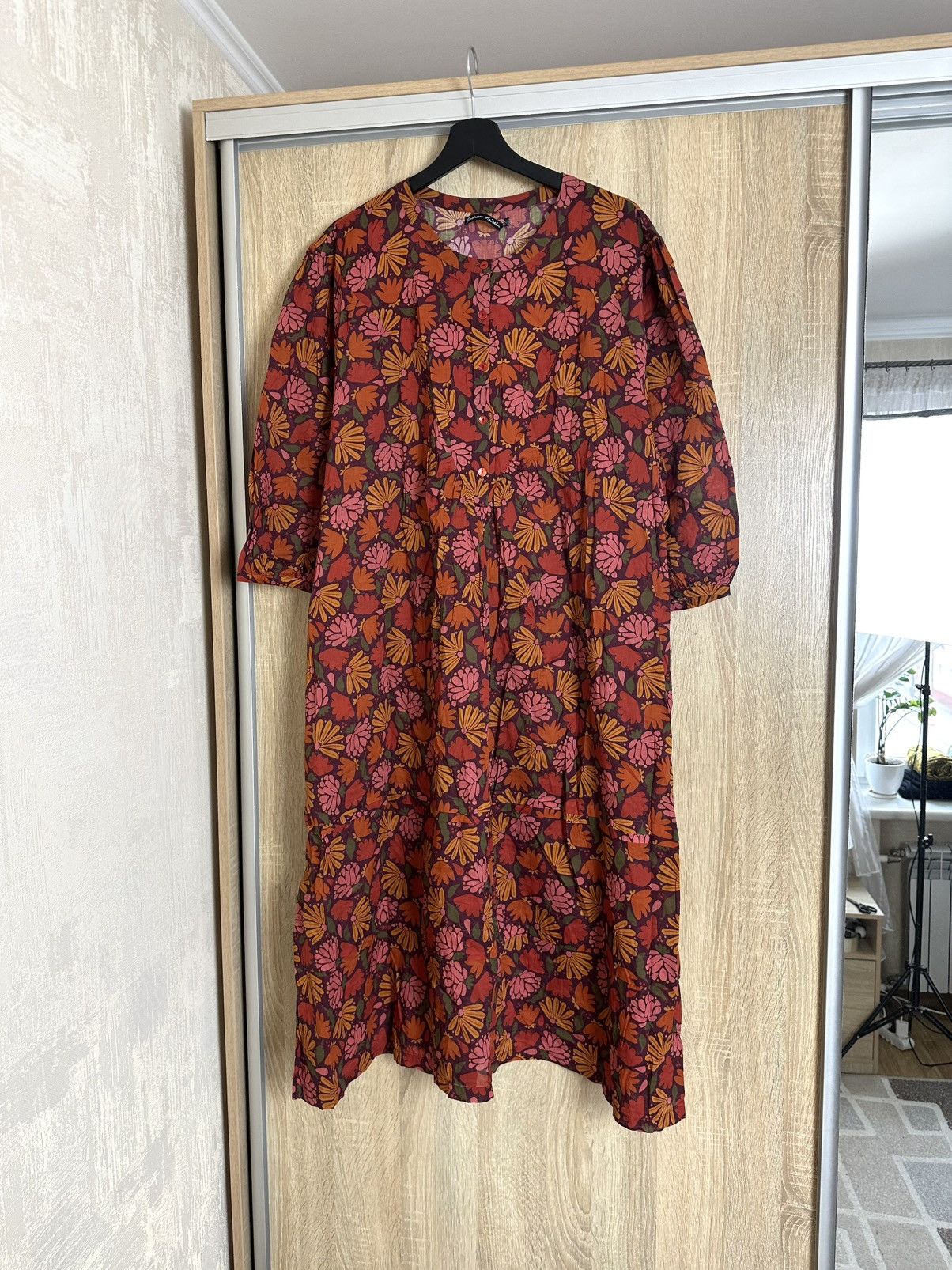 Gudrun Sjoden 🔥 Vintage Gudrun Sjoden Floral Boho Midi Dress Art Print Size XL / US 12-14 / IT 48-50 - 1 Thumbnail