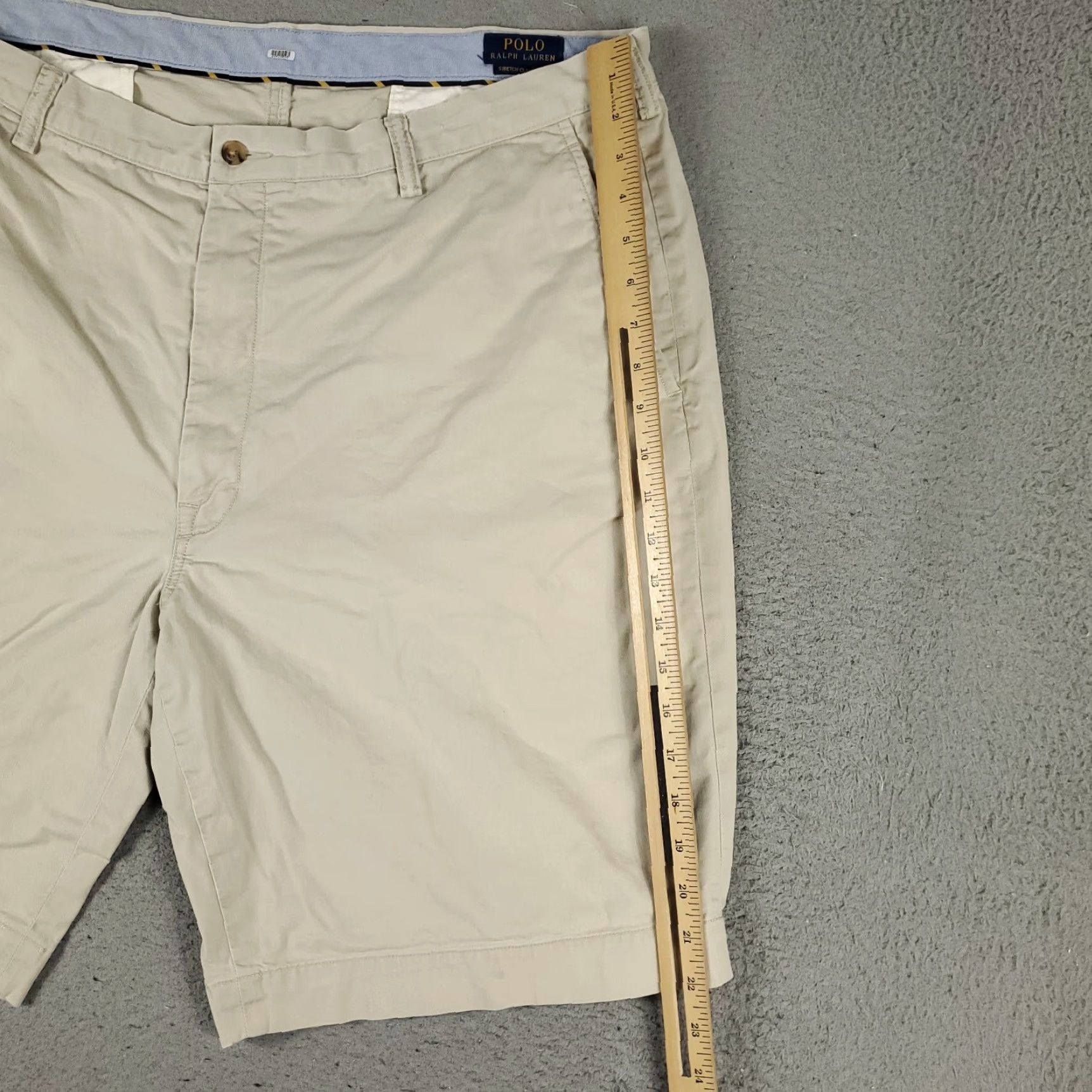 Ralph Lauren Ralph Lauren Chino Shorts Mens Size 42 Beige Cotton Flat Front Pony Logo Casual *STAINED* Mens Size US 42 / EU 58 - 6 Thumbnail