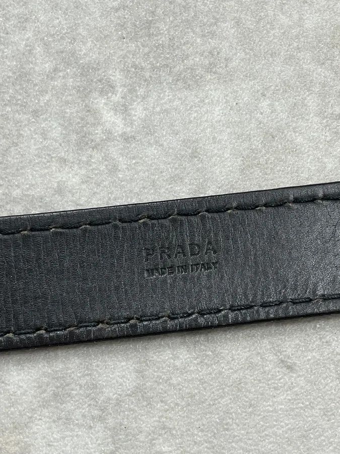 Prada 2000s Prada Grey Suede Leather Belt Size ONE SIZE - 6 Thumbnail