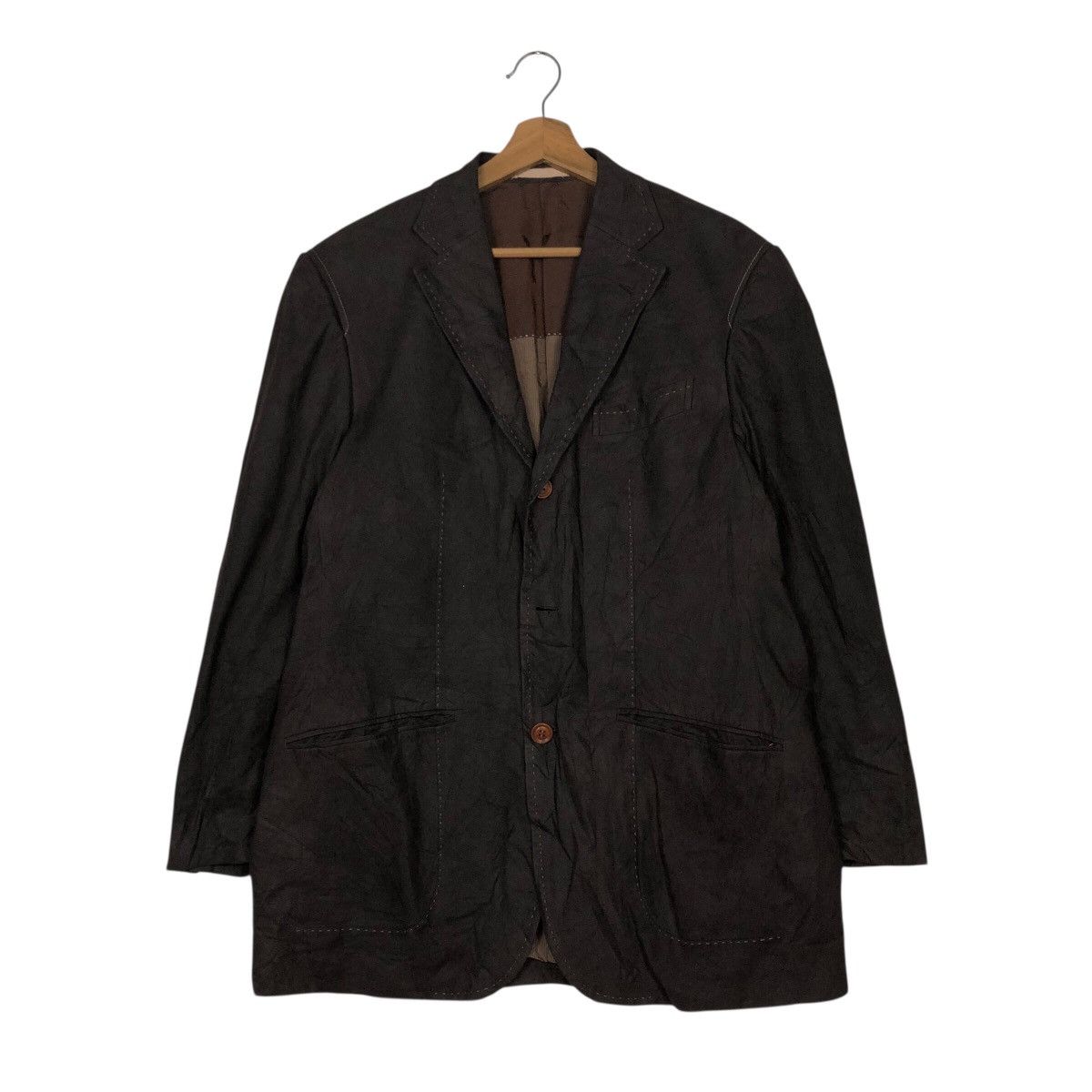 Lanvin 📌Rich Brown Vintage Chore Jacket Lanvin Collection Size US M / EU 48-50 / 2 - 2 Thumbnail