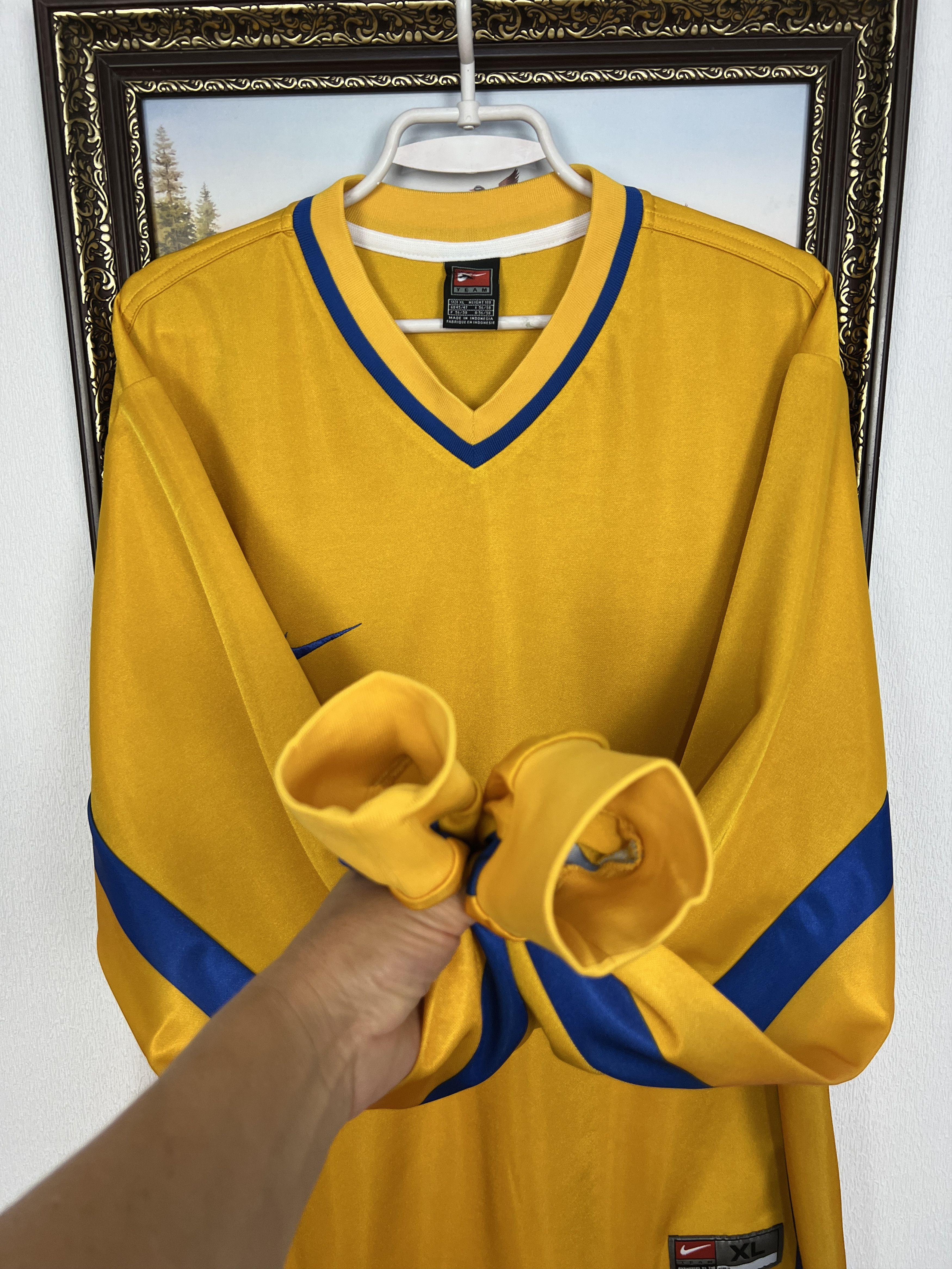 Nike Vintage 90's Nike Football Template Shirt Soccer Long Sleeve Size US XL / EU 56 / 4 - 7 Thumbnail