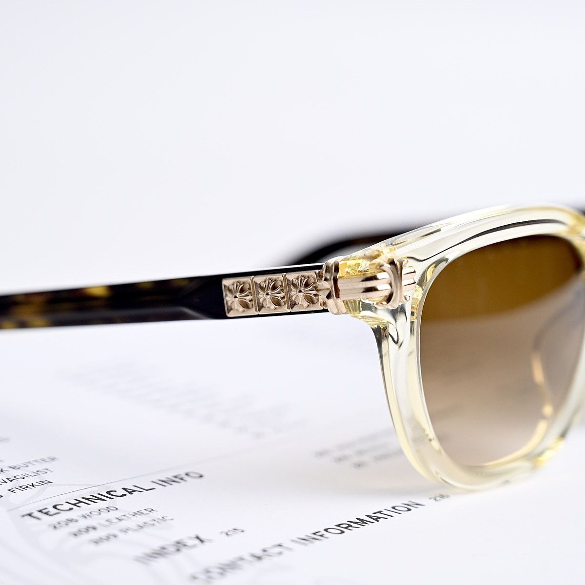 Chrome Hearts CHROME HEARTS SMOKE SHOW PALE ALE - DARK TORTOISE SUNGLASSES Size ONE SIZE - 6 Thumbnail