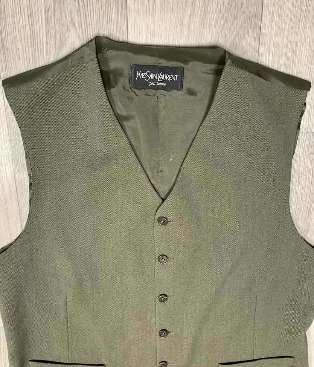 Vintage × Yves Saint Laurent Casual vintage monogram vest Size 46R - 4 Thumbnail