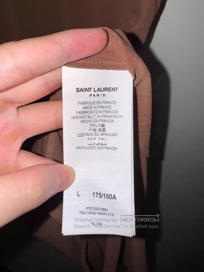 Saint Laurent Paris Saint Laurent Paris Brown Chiffon Destroyed Sleeveless Ves Size L / US 10 / IT 46 - 7 Thumbnail