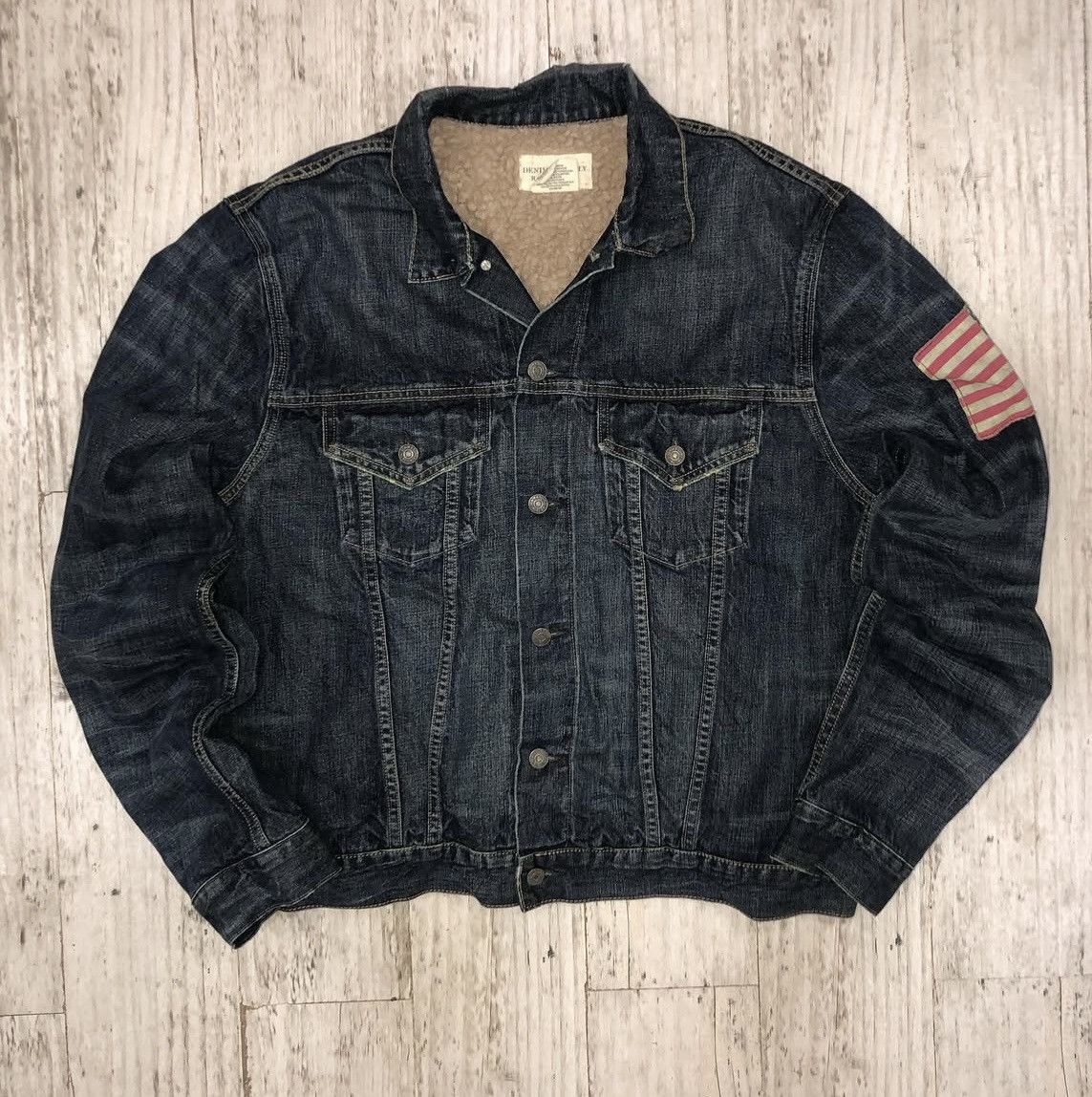 Ralph Lauren Y2K Ralph Lauren Sherpa Denim Jacket Size US XL / EU 56 / 4 - 1 Thumbnail