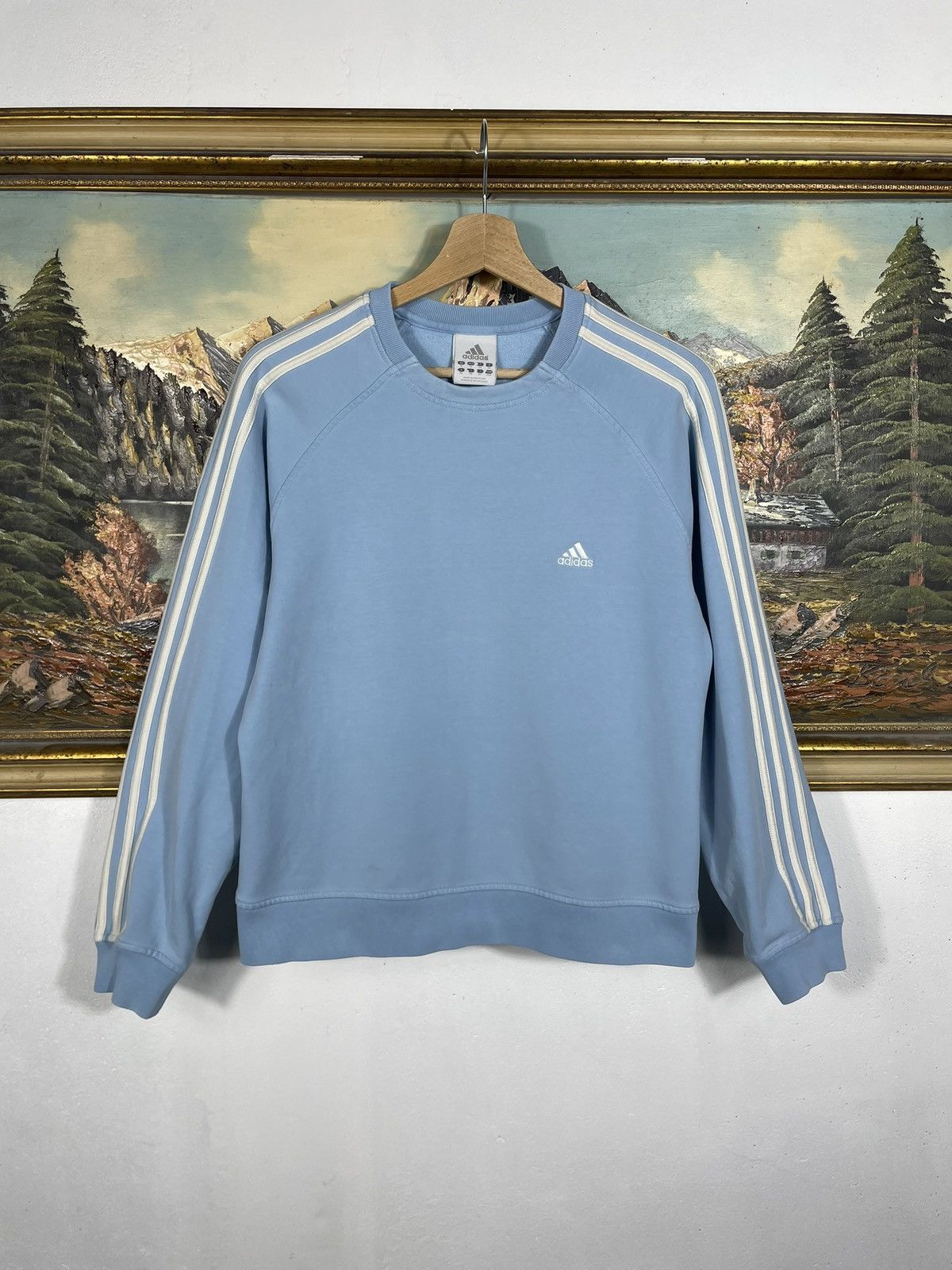 Adidas × Vintage Adidas Vintage Y2k 3 Three Striped Sweatshirt Crewneck Swag Size M / US 6-8 / IT 42-44 - 1 Thumbnail