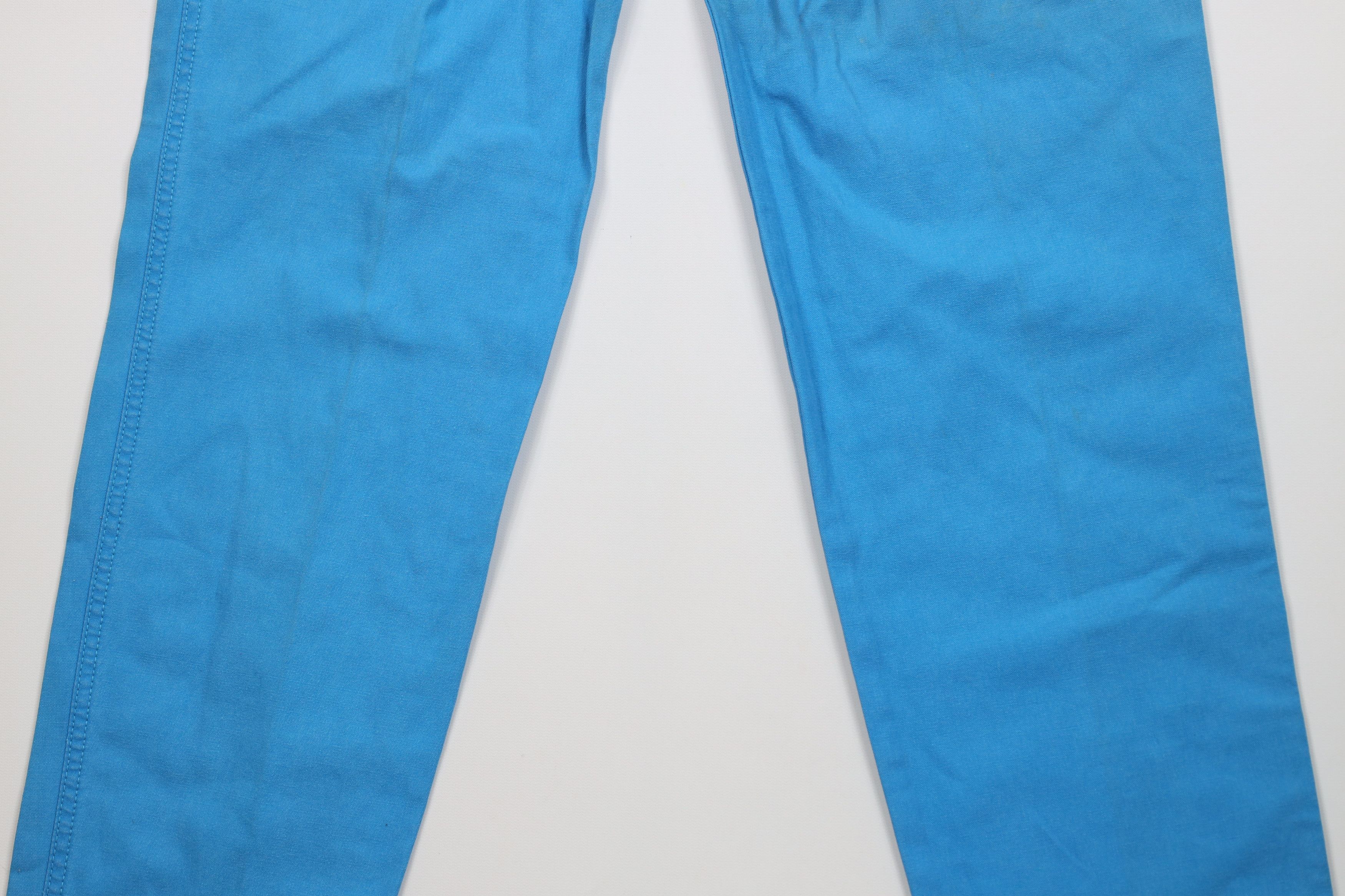 Vintage Deadstock Vintage 80s 90s Streetwear Straight Leg Pants Blue Size US 29 - 13 Thumbnail