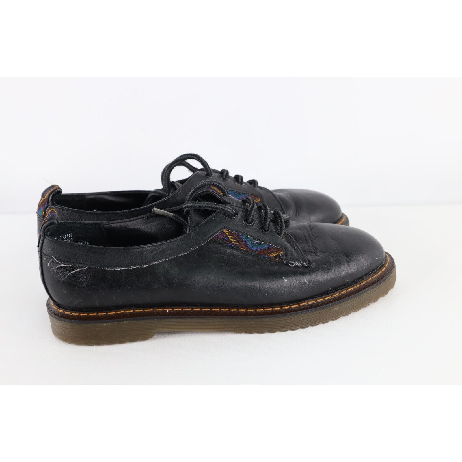 Vintage Vintage 90s Streetwear Chunky Leather Southwestern Shoes Size US 7.5 / IT 37.5 - 4 Thumbnail