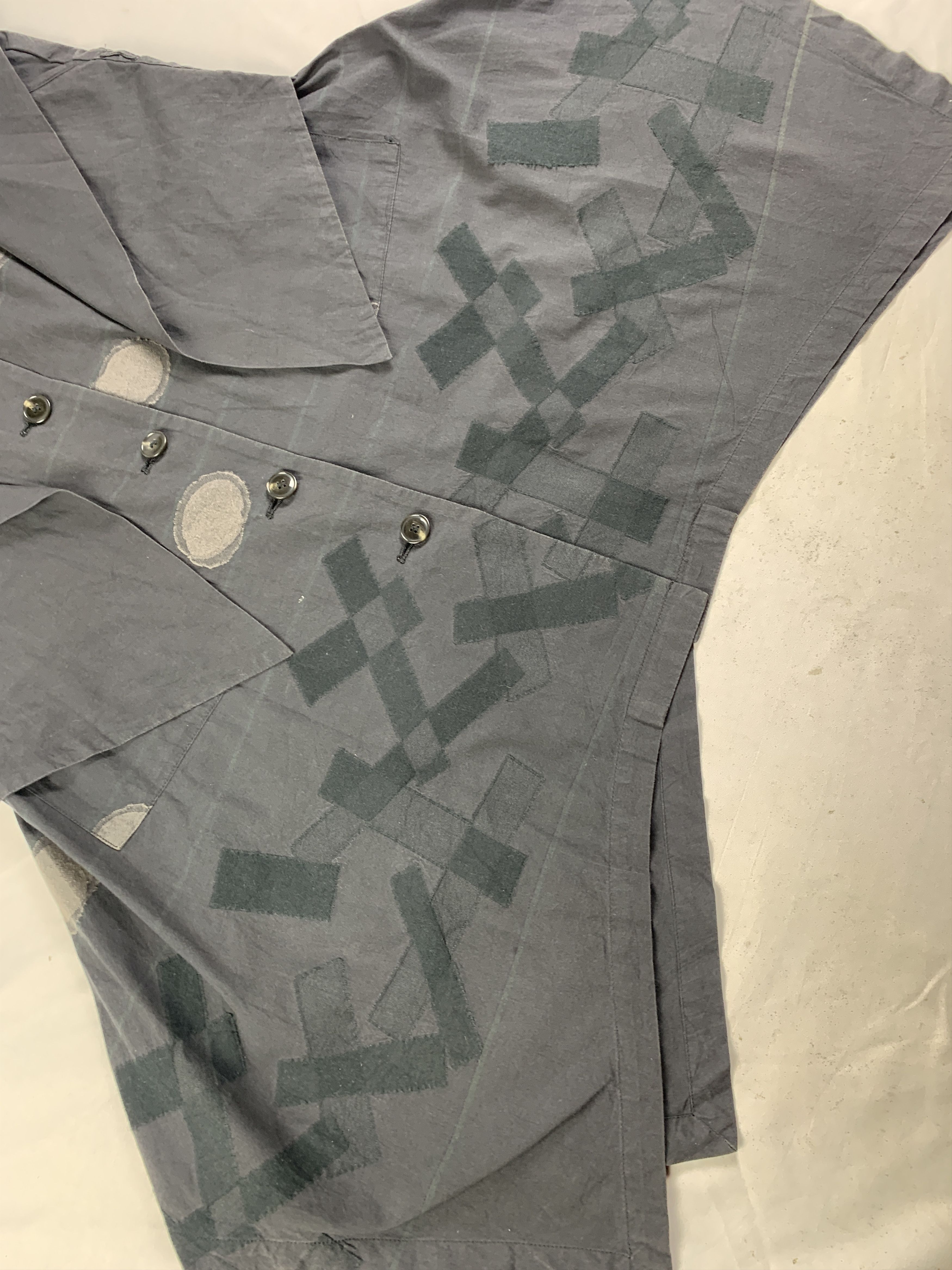 Japanese Brand KEIKO KISHI by nosh Black Wrapped Dressy Shirt (M) Size M / US 6-8 / IT 42-44 - 6 Thumbnail