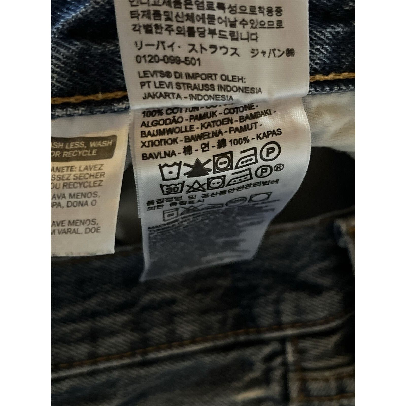 Levi's Levis 501 Jeans 38x30 Blue Denim Button Med Wash Distressed Size US 38 / EU 54 - 13 Thumbnail