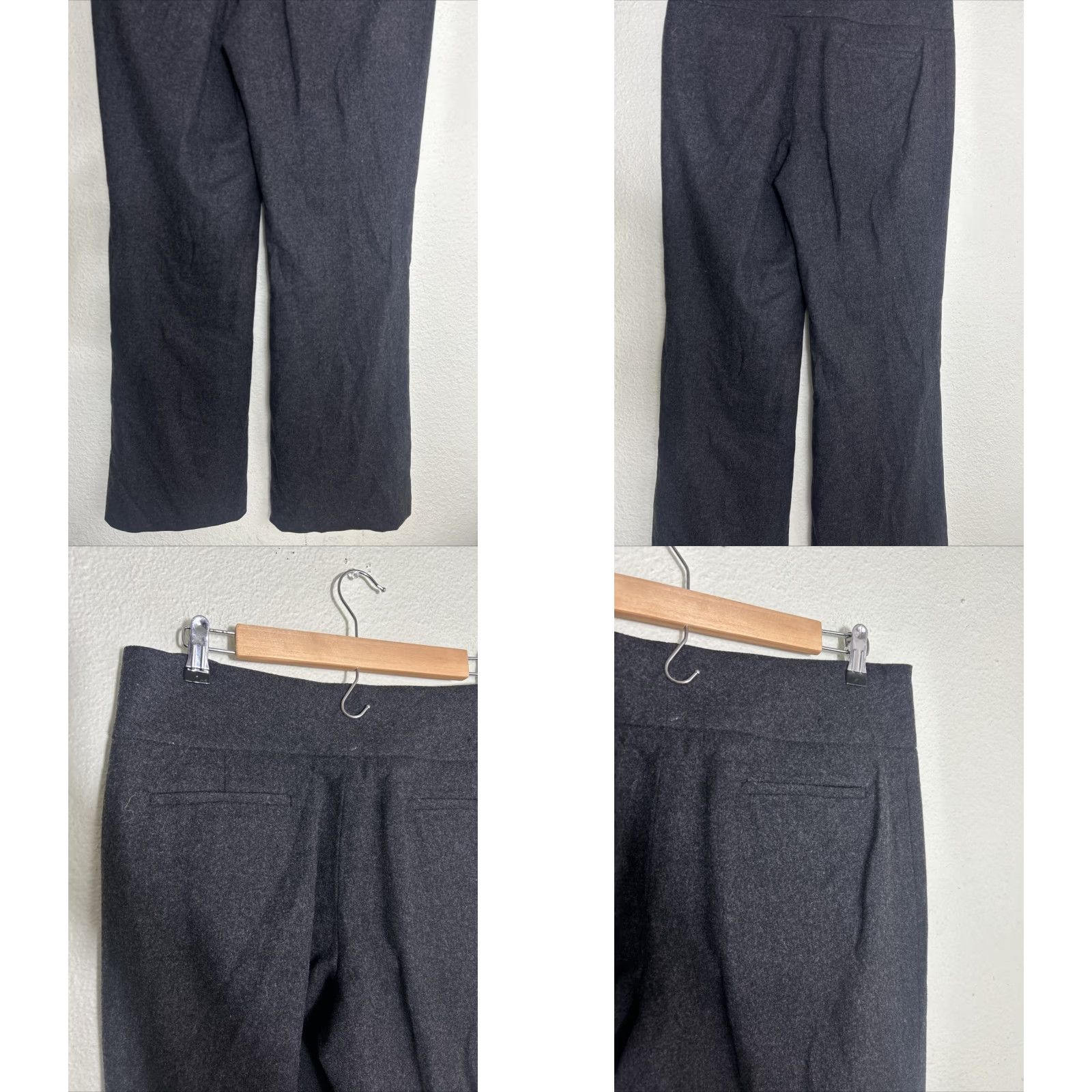 Banana Republic Banana Republic Pants Dress Gray Wool Wide-Leg 10 Womens 32x33 Size 32" / US 10 / IT 46 - 8 Thumbnail