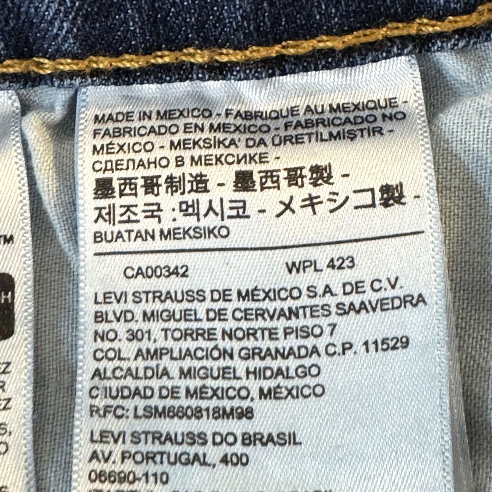 Levi's Levi's 559 Jeans Mens 40x32 Blue Whiskered Straight Fit Stretch Denim Pants Size US 40 / EU 56 - 4 Thumbnail
