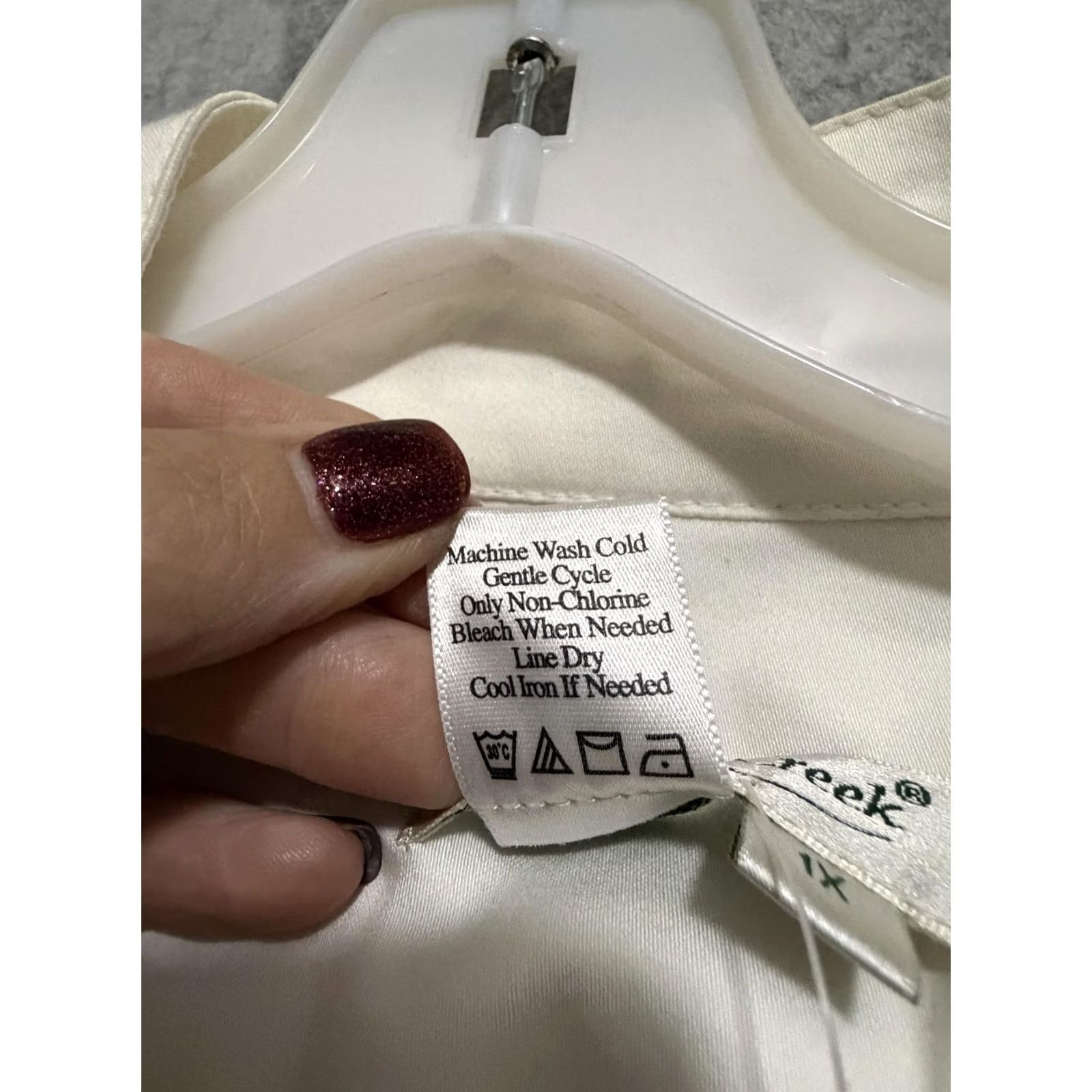 Coldwater Creek Coldwater Creek Womens Plus Size Jacket White Cotton Twill Open Front Piping Detail Size XL / US 12-14 / IT 48-50 - 5 Thumbnail