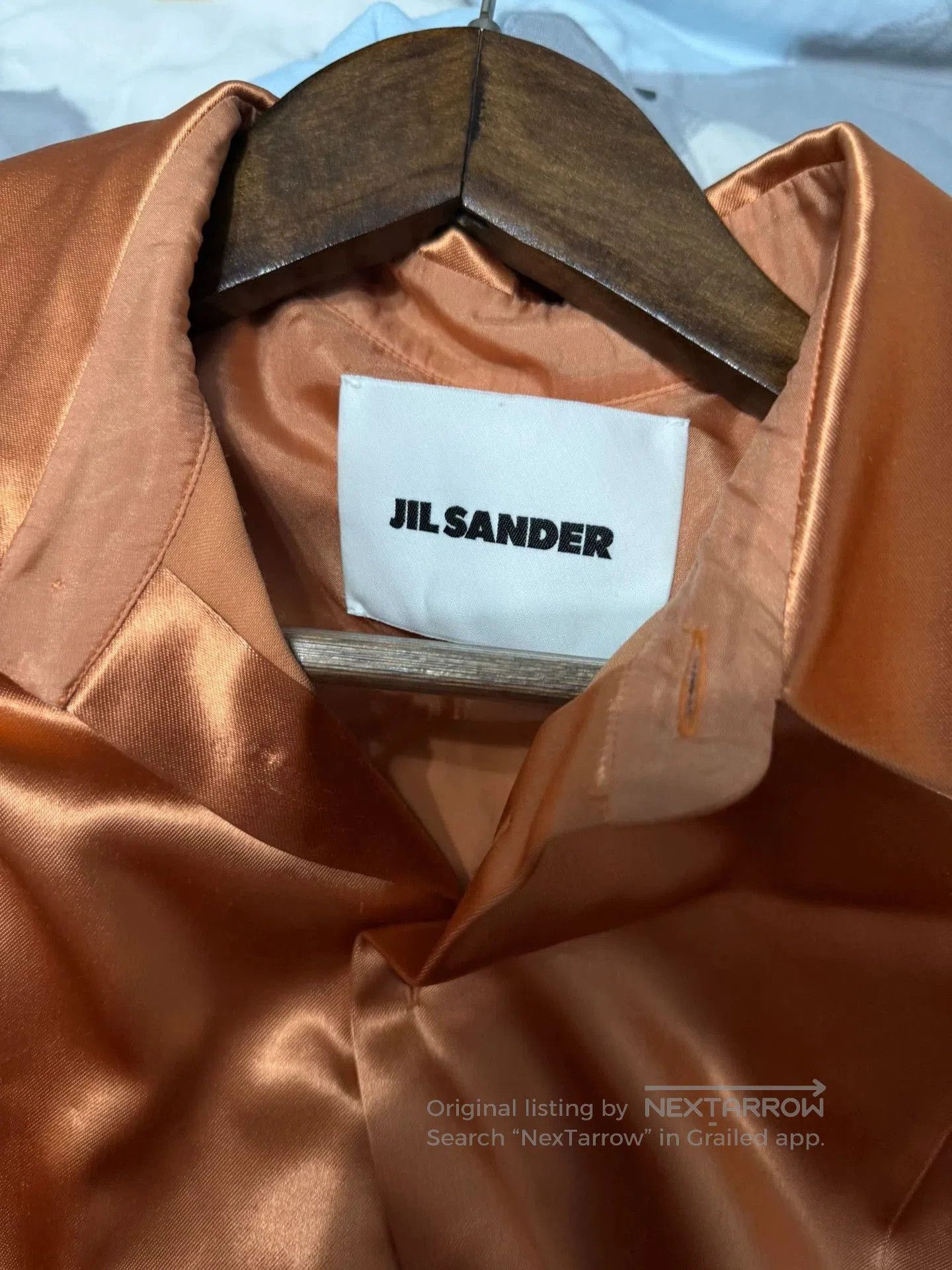 Jil Sander Orange Long Sleeve Button-Up Shirt Size S. Size US S / EU 44-46 / 1 - 5 Thumbnail