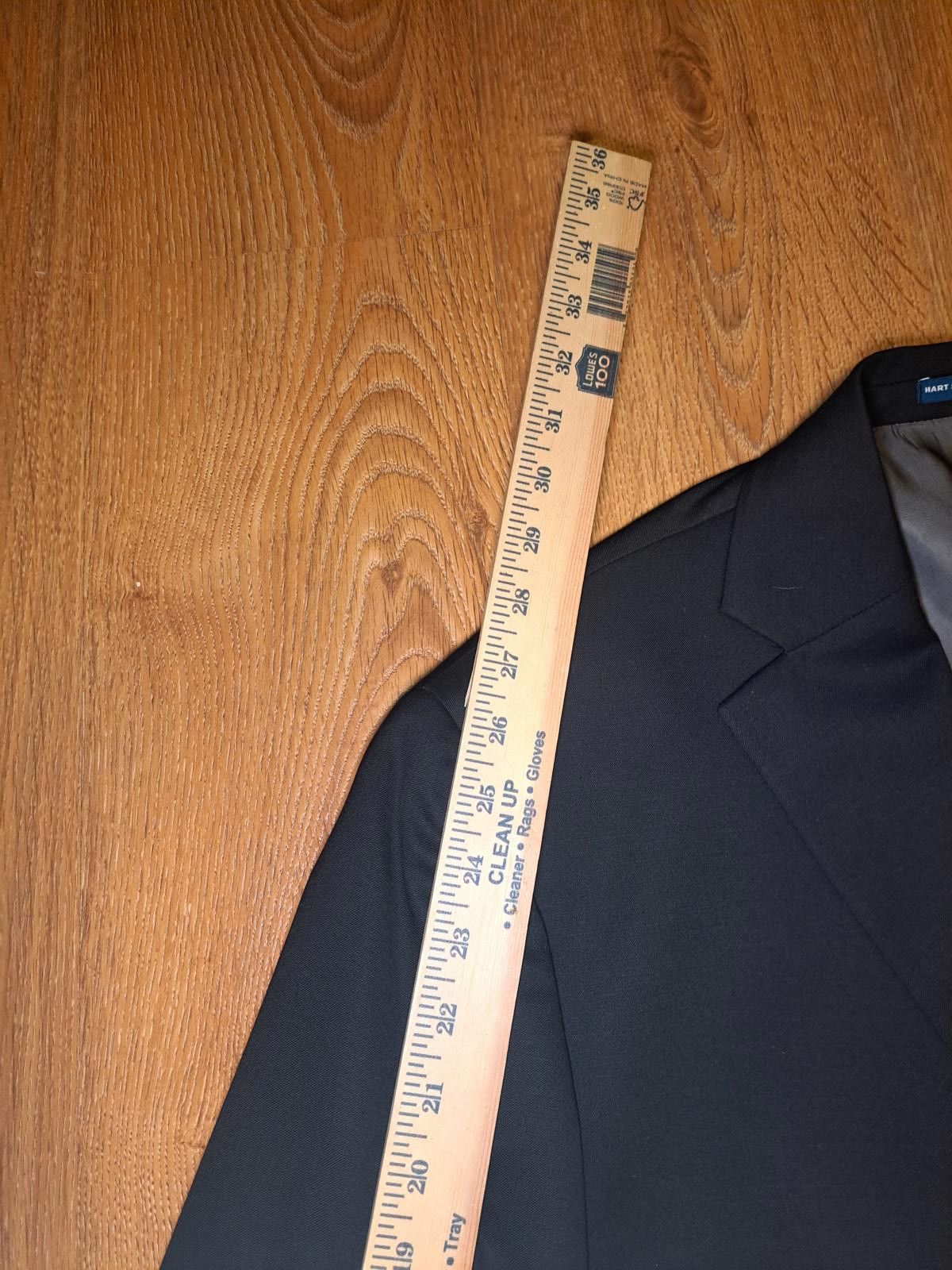 Hart Schaffner Marx Hart Schaffner Marx 2 Piece Suit Mens 52R 34x29 Black Wool Size 52R - 11 Thumbnail