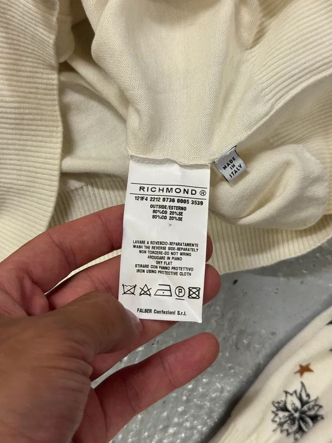 Designer × John Richmond × Vintage 2000s Richmond Dragon Fantasy White Cardigan Size US S / EU 44-46 / 1 - 7 Thumbnail