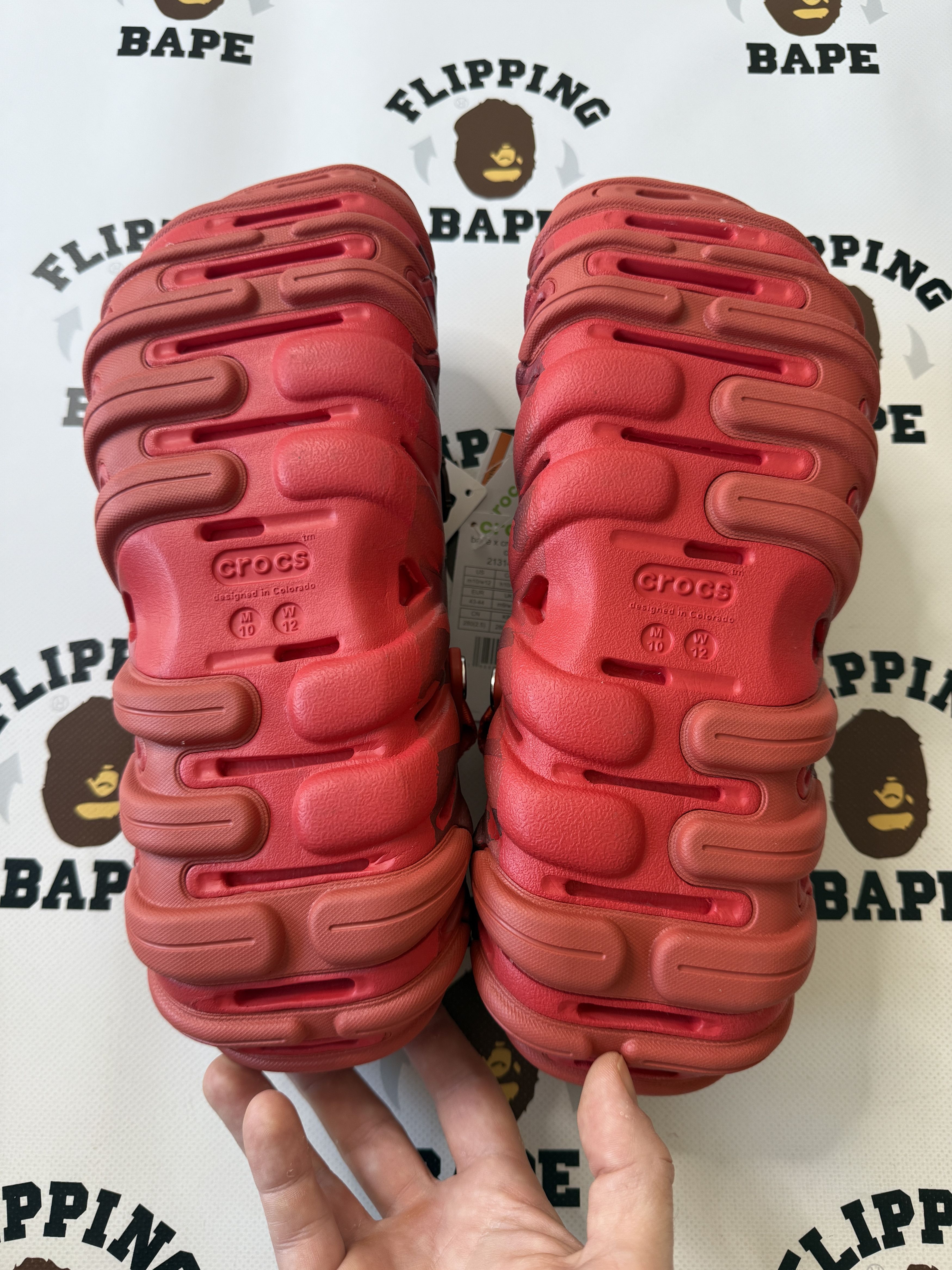 Bape × Crocs BAPE X CROCS ECHO RED Size US 10 / EU 43 - 12 Thumbnail