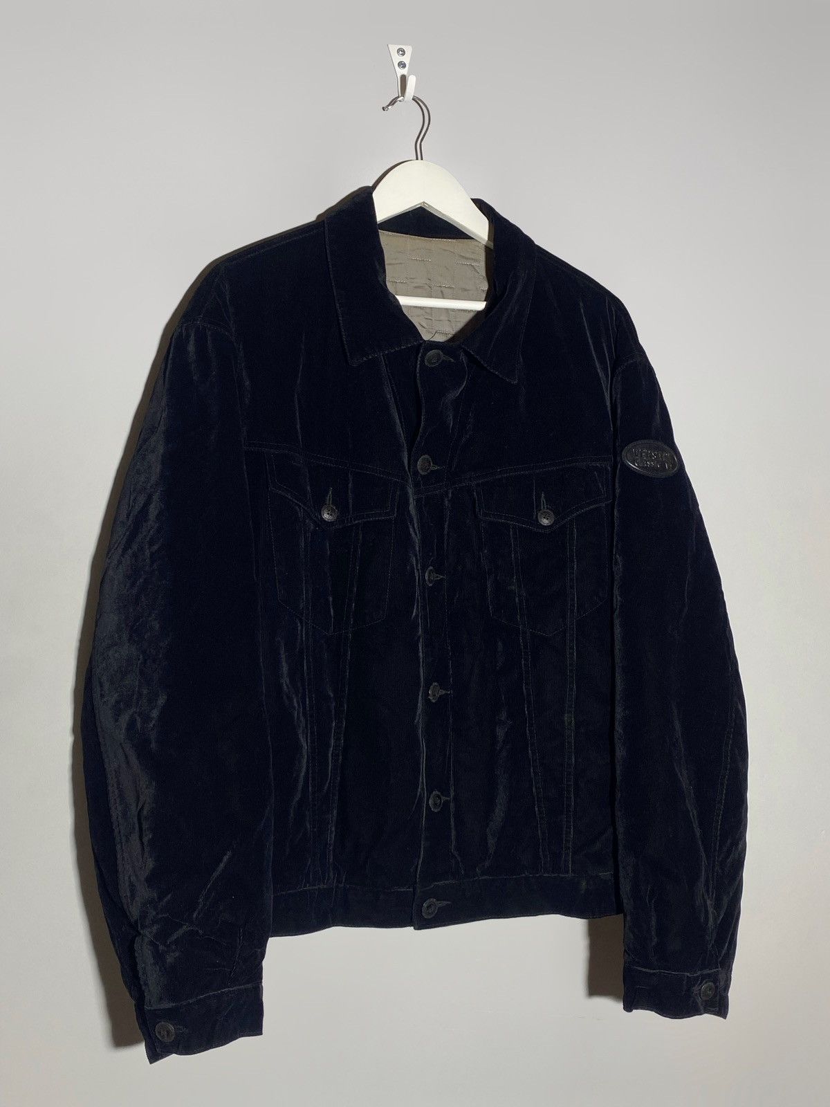 Vintage Vintage 90s Versace Classic V2 Rare Corduroy Velvet Jacket Size US XL / EU 56 / 4 - 3 Thumbnail