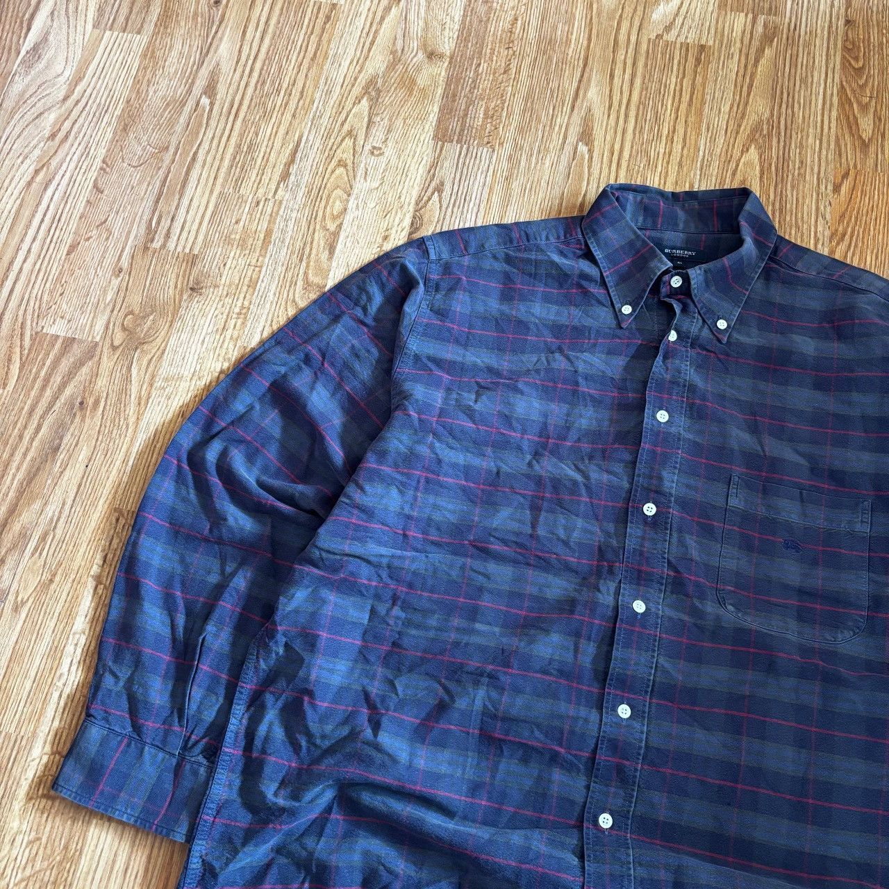 Burberry Burberry Men’s Multi Color Plaid Cotton Flannel Button L Size US L / EU 52-54 / 3 - 4 Thumbnail