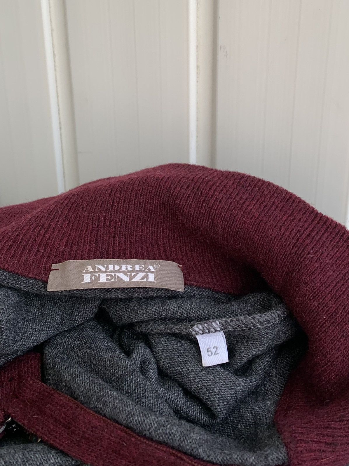 Other Andrea Fenzi 1/4 Zip Wool Sweater Mens Size 52 L Size US L / EU 52-54 / 3 - 8 Thumbnail